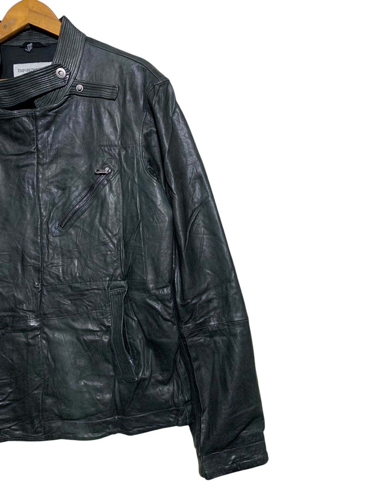 Emporio Armani 🔥RARE EMPORIO ARMANI SHEEPSKIN LEATHER BIKER JACKETS Size US M / EU 48-50 / 2 - 3 Thumbnail