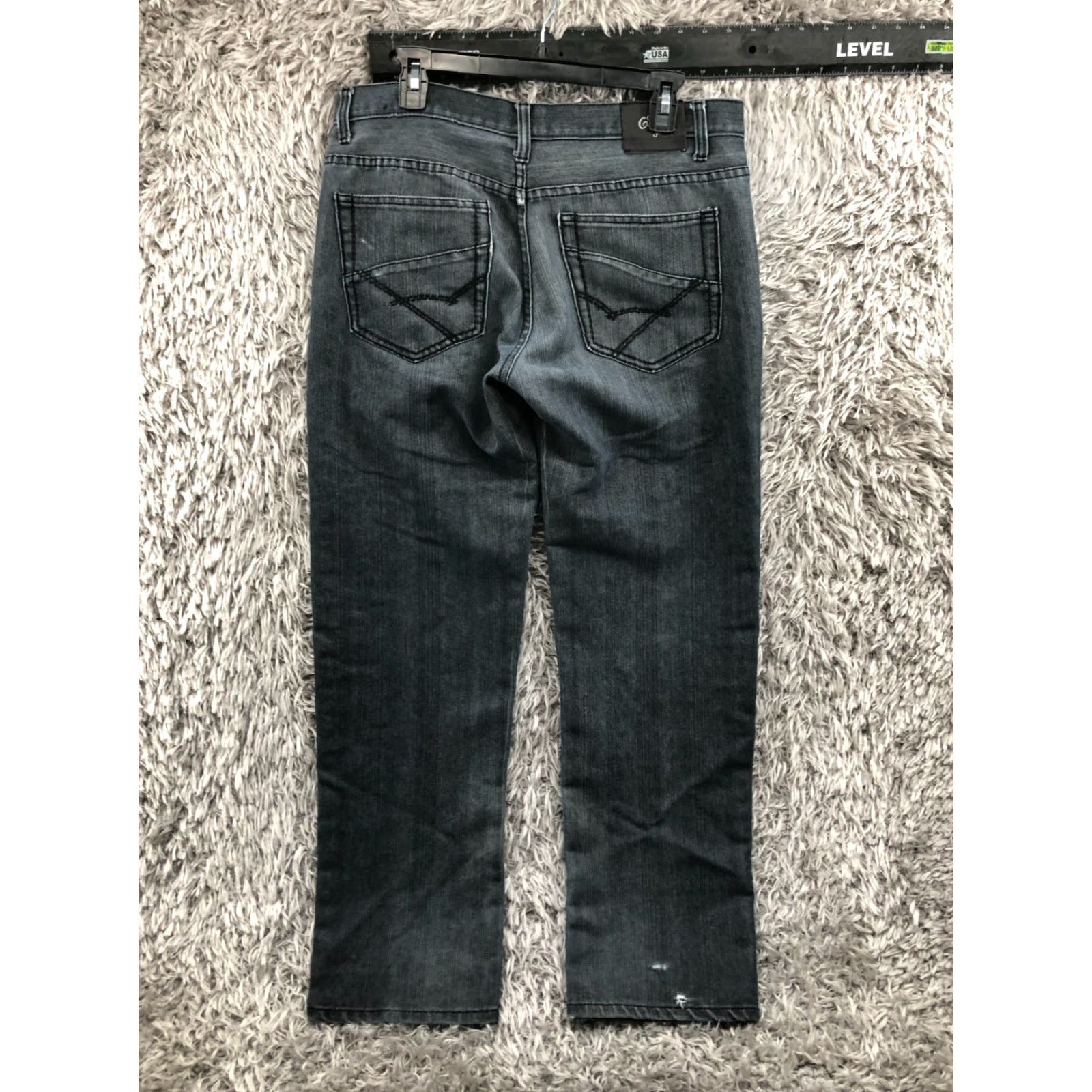 Vintage GS 115 Jeans Size 36x33 Mens Mid Rise Medium Wash Blue FLAW Size US 36 / EU 52 - 6 Thumbnail