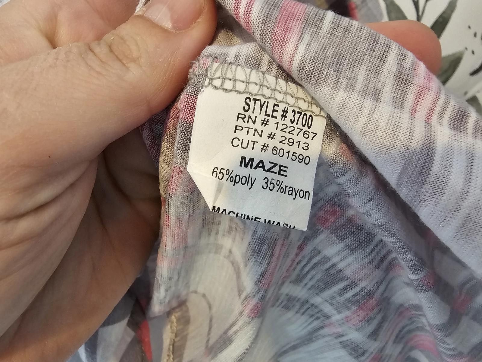 Designer David Cline Shirt Pink Womes L Plaid Print Sheer Size L / US 10 / IT 46 - 4 Thumbnail
