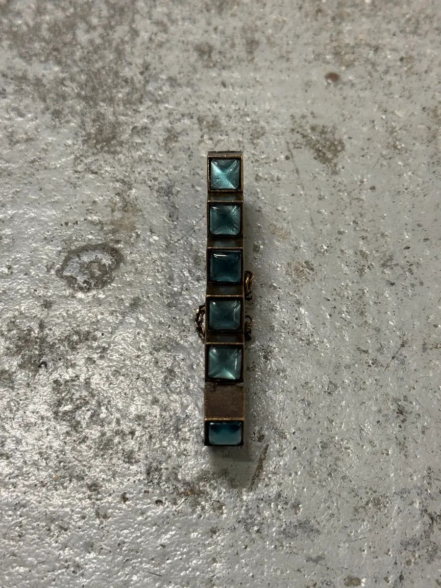 Jean Paul Gaultier 1990s Jean Paul Gaultier Blue Faceted Stone Bracelet Size ONE SIZE - 6 Thumbnail