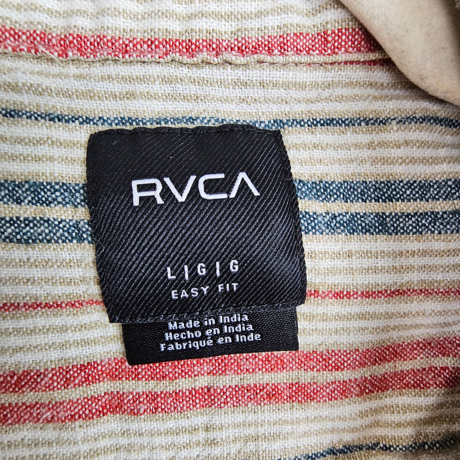 RVCA RVCA Button Up RVCA Shirt Linen Blend Shirt Men L Size US L / EU 52-54 / 3 - 8 Thumbnail
