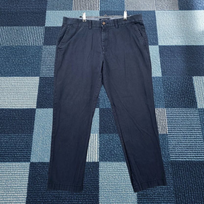 Tommy Hilfiger Tommy Hilfiger Pants Mens 36X30 Chino Cotton Blue Flat Front Regular Fit Tailored Size US 37 - 1 Thumbnail