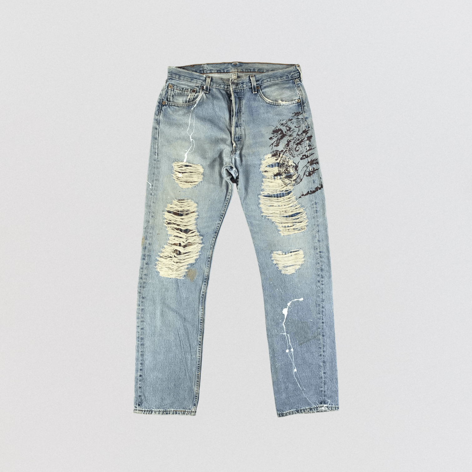 Levi's Vintage 90s Distress Levis 501 Jeans-JM3301 Size US 33 - 1 Thumbnail