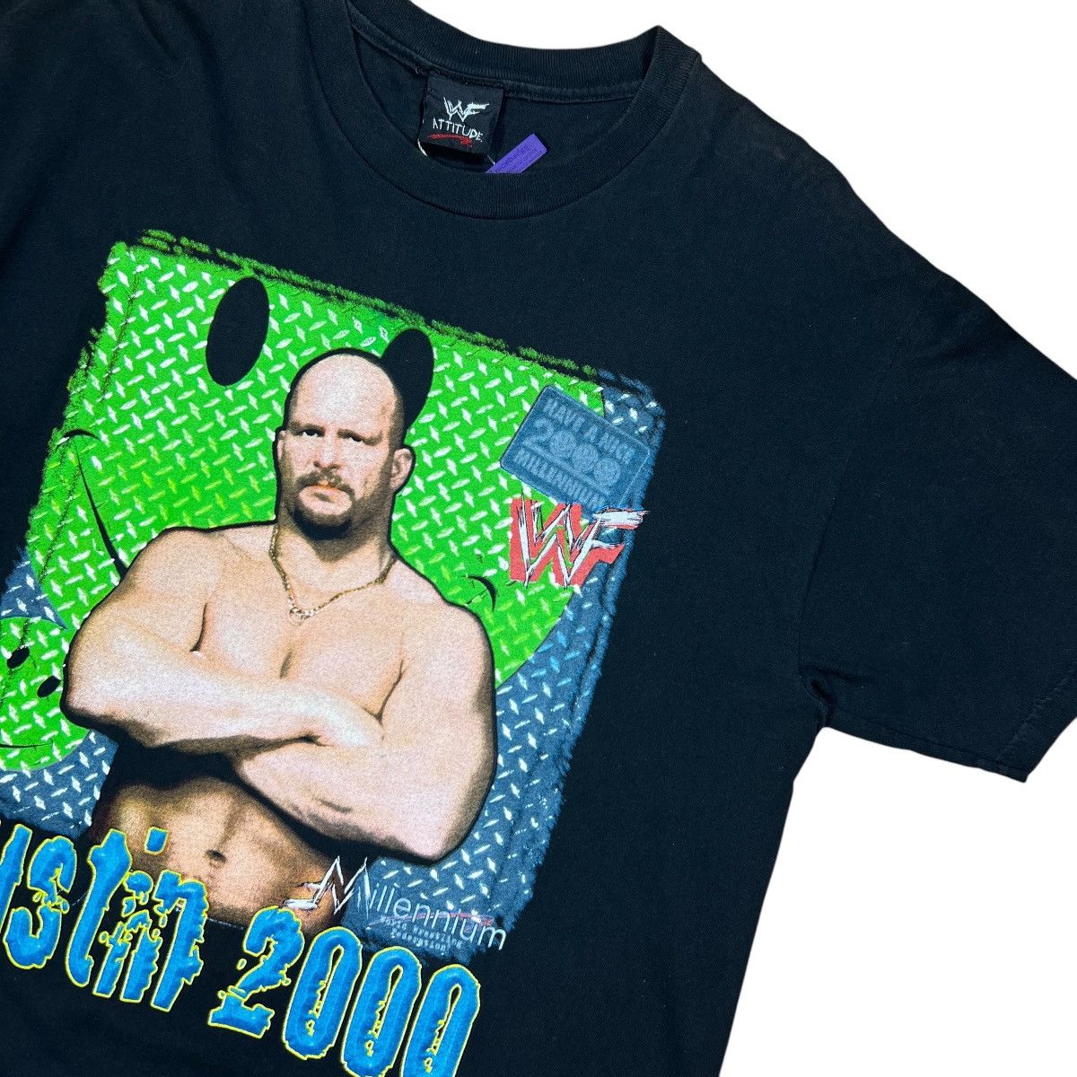 WWE 2000 STONE COLD STEVE AUSTIN wwf Size US XL / EU 56 / 4 - 2 Thumbnail
