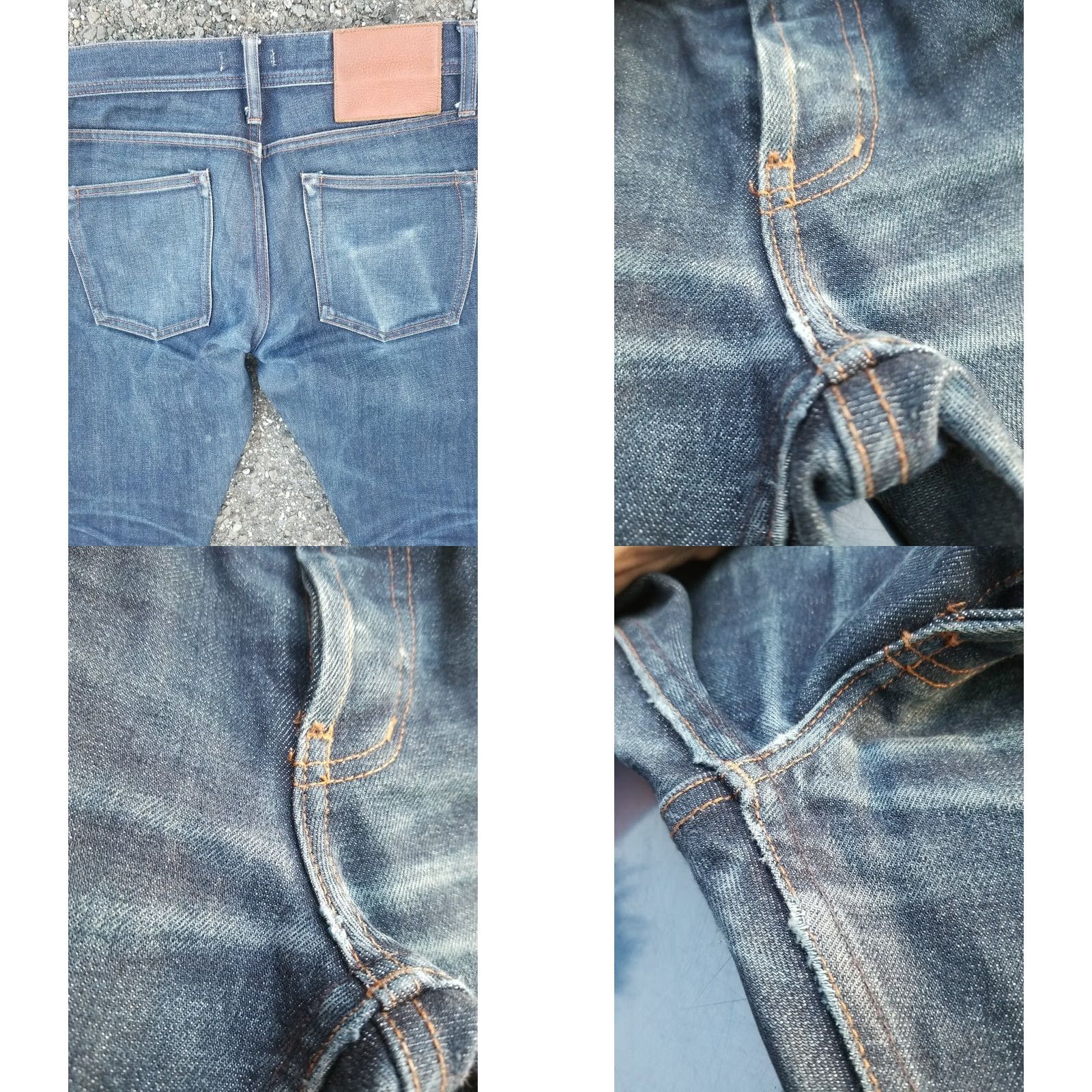 Denime UNBRANDED Jeans UB401 Taper 14.5 Selvedge Cotton Denim Jean - size 30 Blue Dark Vintage Blue 14.5 oz Selvedge 30x29 Mens Regular/Adult Size US 30 / EU 46 - 8 Thumbnail