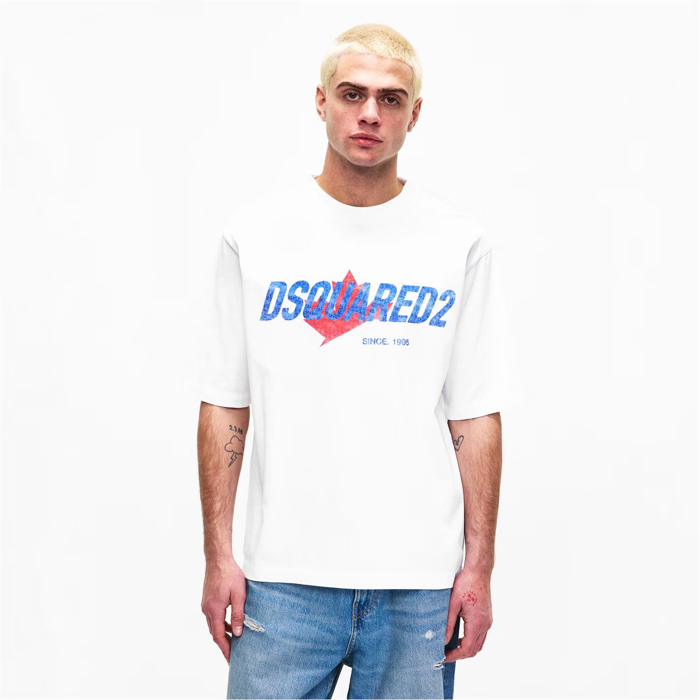 Dsquared2 o1g2r1mq0426 1995 Oversized T-Shirt in White Size US S / EU 44-46 / 1 - 3 Thumbnail