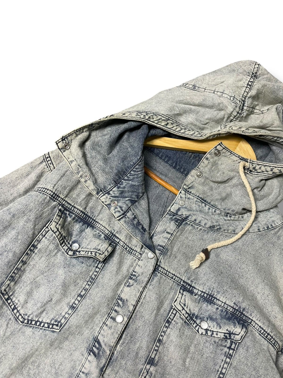 Japanese Brand × Vintage Japanese Brand Distressed Denim Hooded Jacket (75) Size US M / EU 48-50 / 2 - 8 Thumbnail