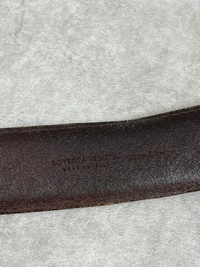 Bottega Veneta Bottega Veneta Brown Intrecciato Woven Leather Belt Size ONE SIZE - 7 Thumbnail