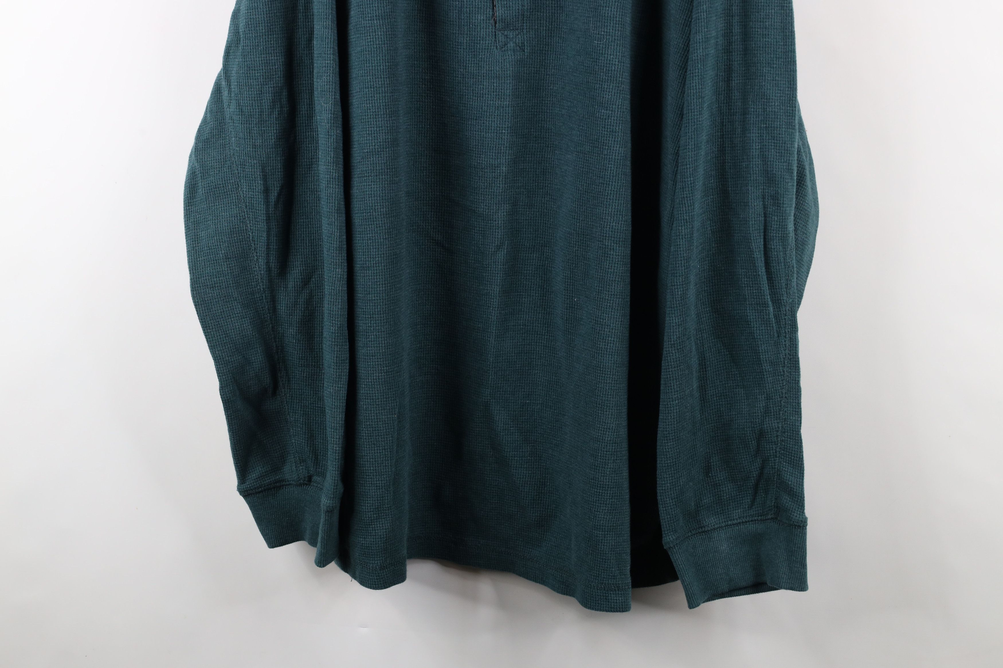 Eddie Bauer × Vintage Vintage Eddie Bauer Waffle Knit Long Sleeve Henley T-Shirt Size US XXL / EU 58 / 5 - 3 Thumbnail