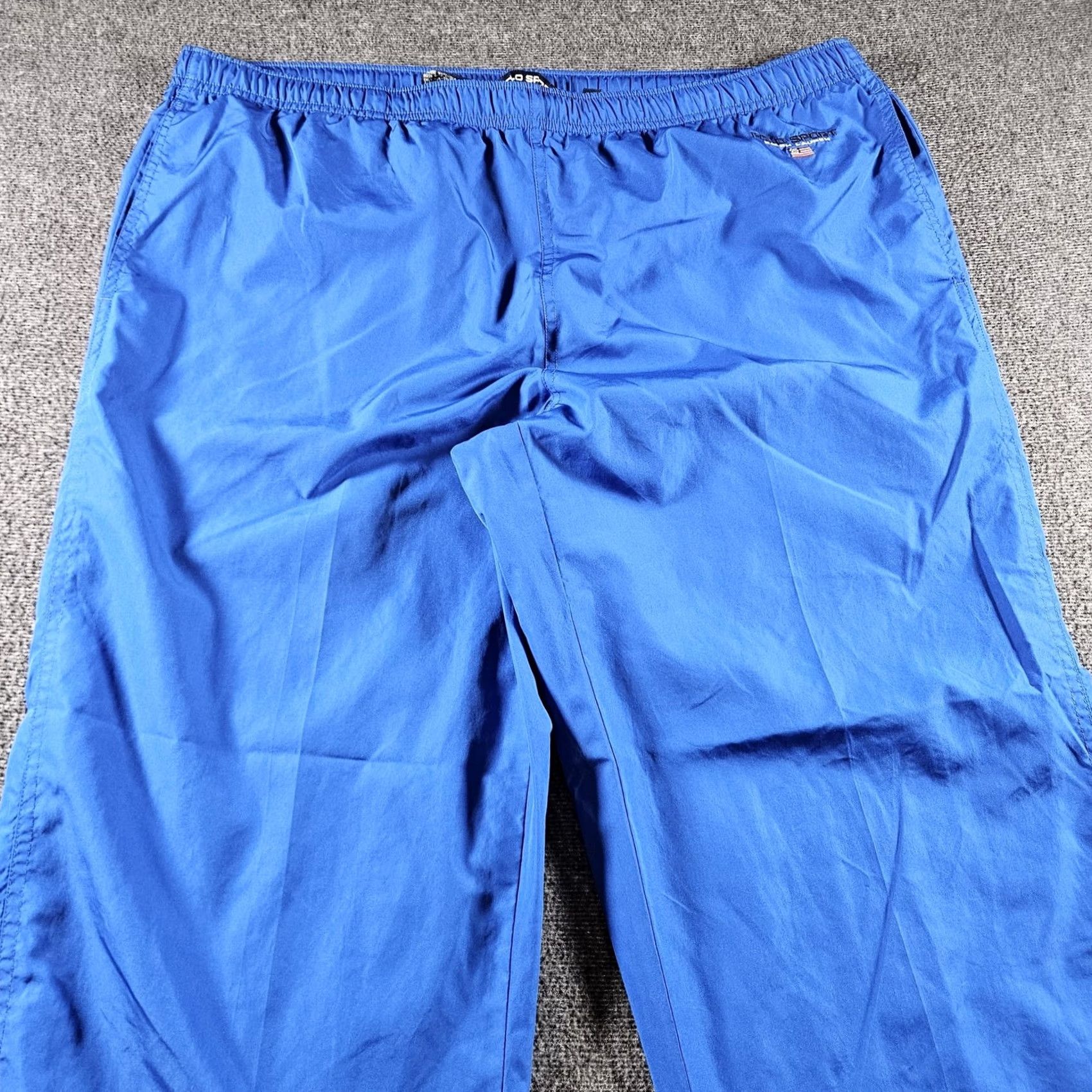 Polo Ralph Lauren Polo Sport Ralph Lauren Track Pants Mens L Blue Elastic Cuff Zip Pocket Tapered Leg 100% Polyester Athletic Activewear Regular Inseam 30in Vintage No Size US L / EU 52-54 / 3 - 3 Thumbnail