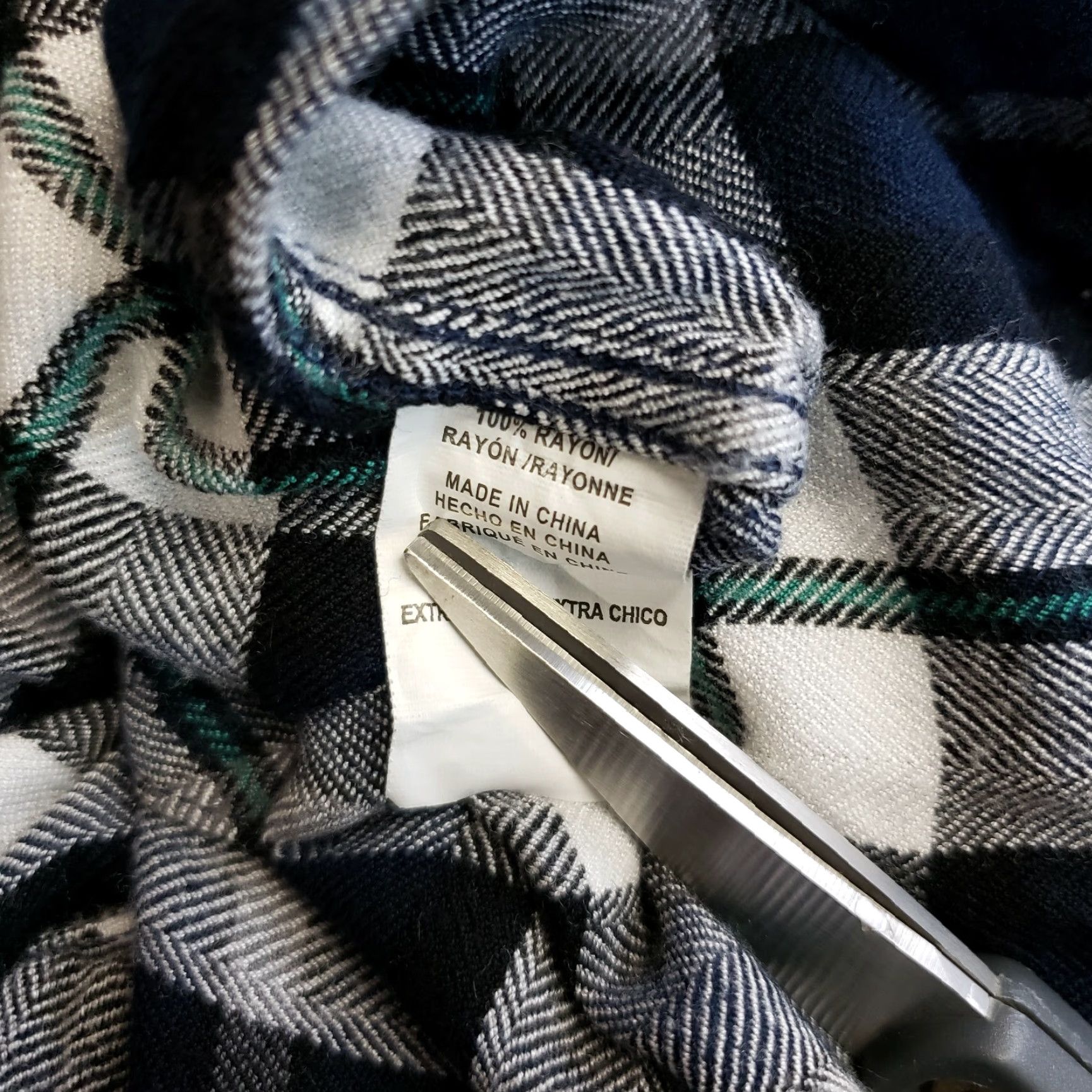 Rails Rails Womens Plaid Button Front Shirt XS Blue Green Long Sleeve Rayon Size XS / US 0-2 / IT 36-38 - 5 Thumbnail