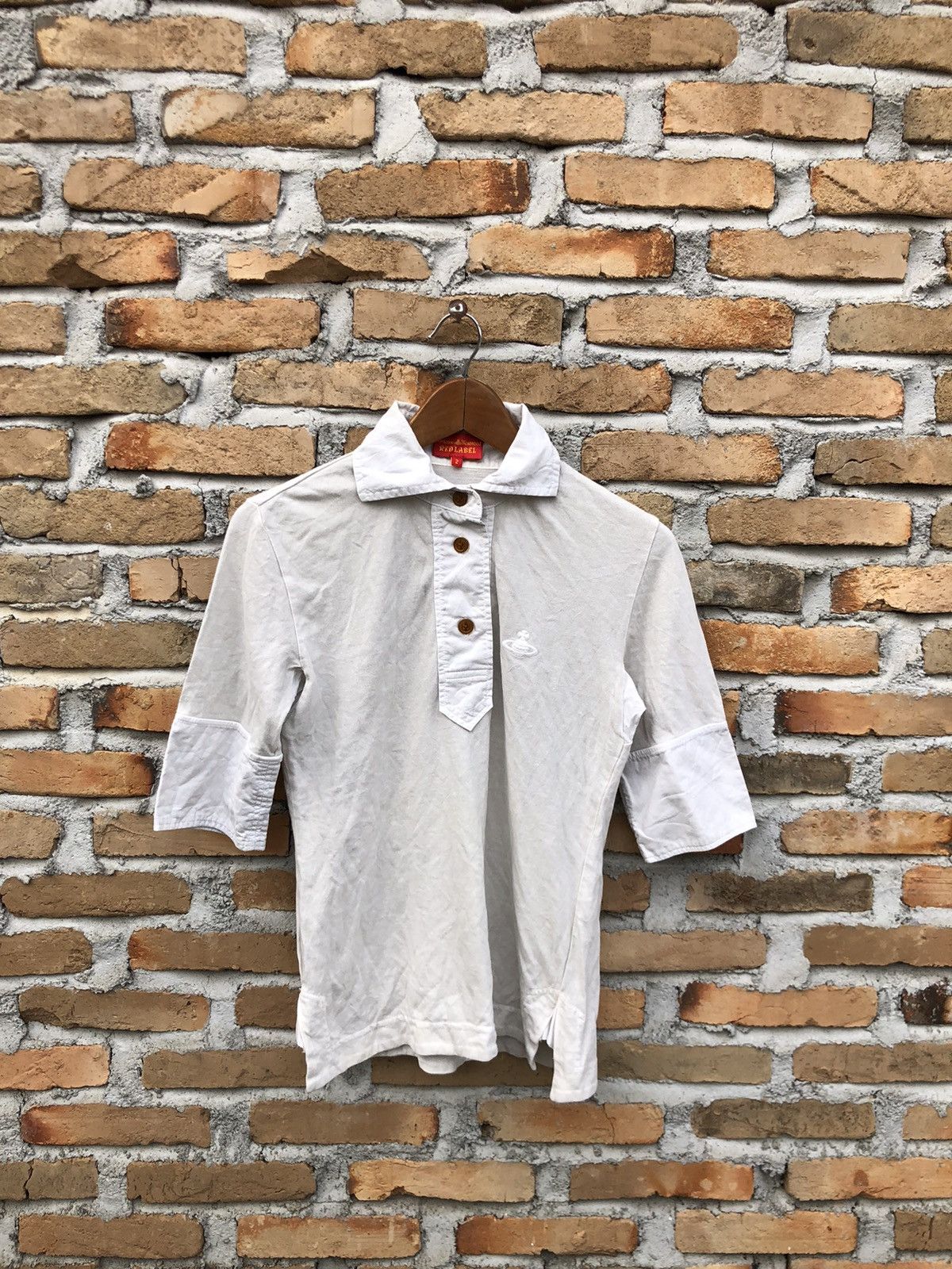 image of Accept OfferVivienne Westwood Red Label Collar Shirt in Silver, Women's (Size XS)