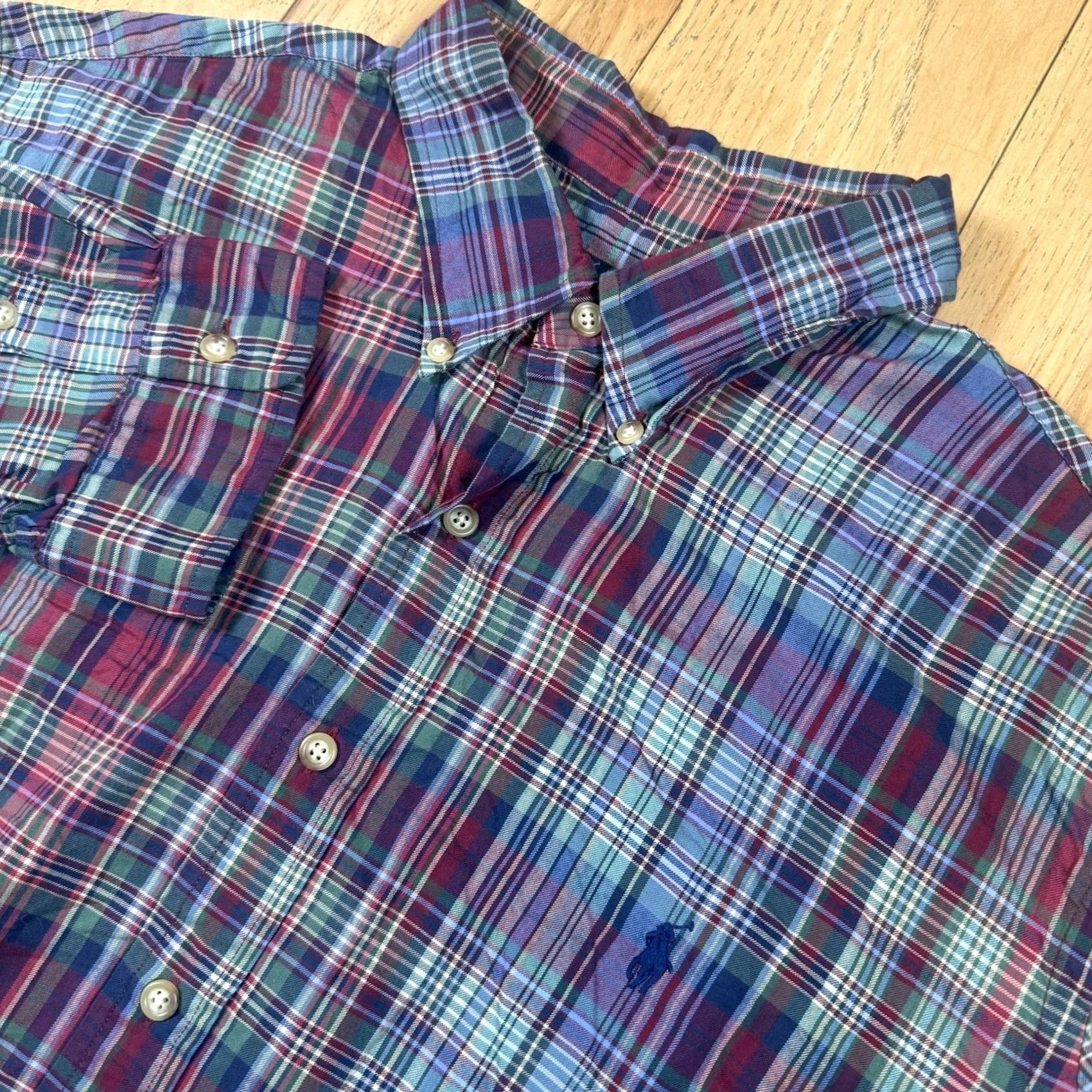 Polo Ralph Lauren Polo Ralph Lauren Button Shirt Mens XXL Plaid Long Sleeve Light Size US XXL / EU 58 / 5 - 2 Thumbnail