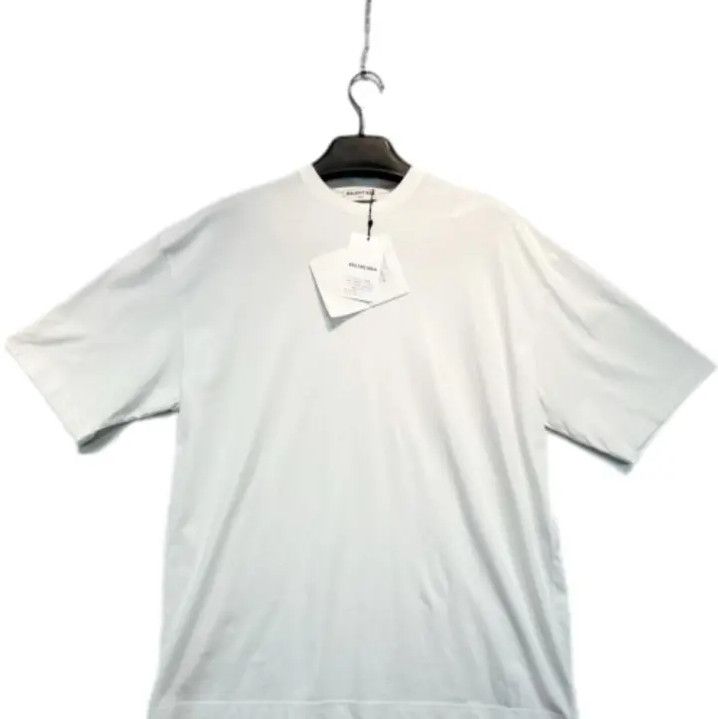 Balenciaga Balenciaga Classic Embroidered T-Shirt in White Size US S / EU 44-46 / 1 - 1 Thumbnail