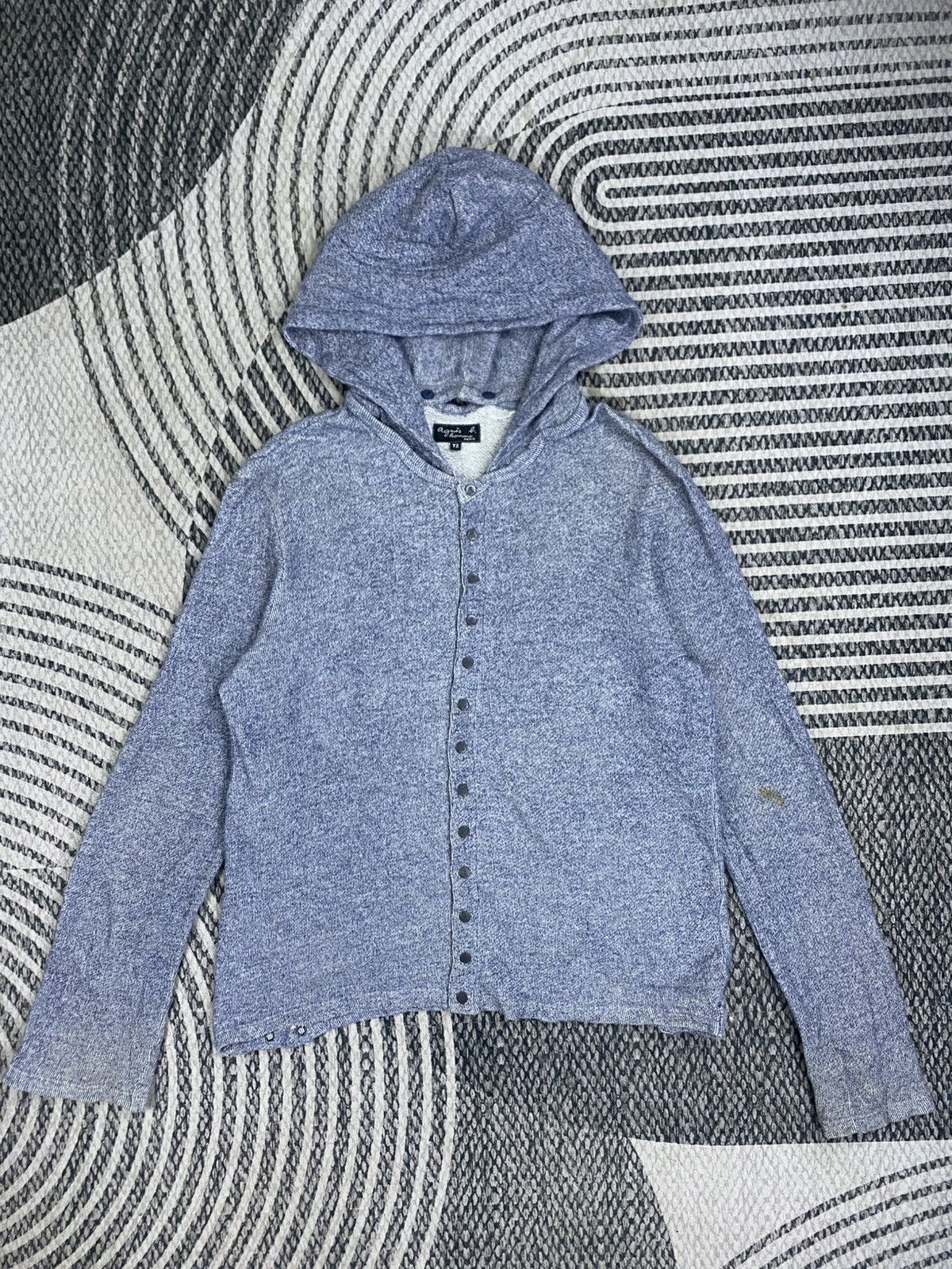 agnes b. Vintage Agnes b Homme Removable Hooded Cardigan Style Size US M / EU 48-50 / 2 - 1 Thumbnail