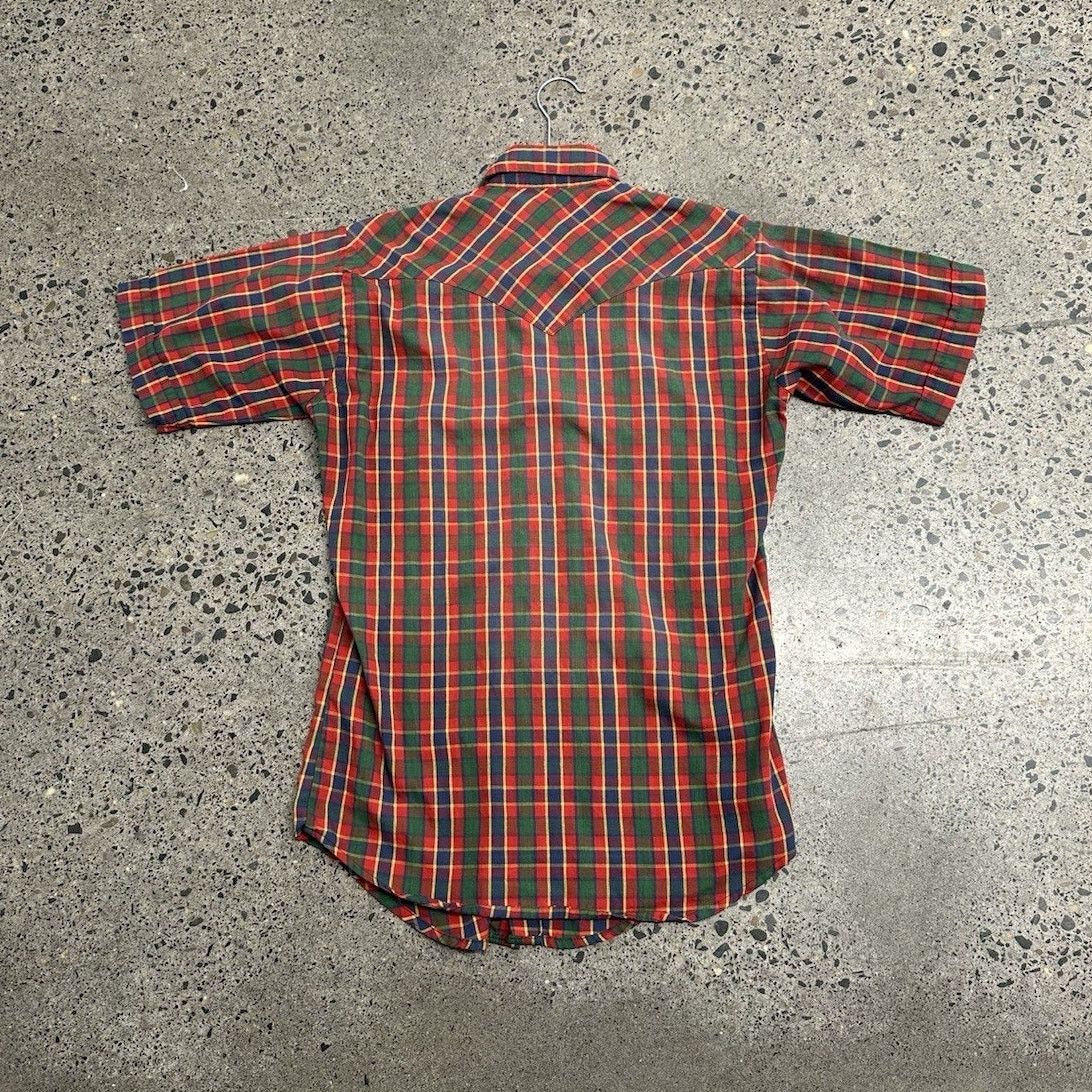 Ruddock Shirts × Vintage Vintage Ruddock Shirt Adult 14.5 Red Green Western Snap Up Size US M / EU 48-50 / 2 - 3 Thumbnail