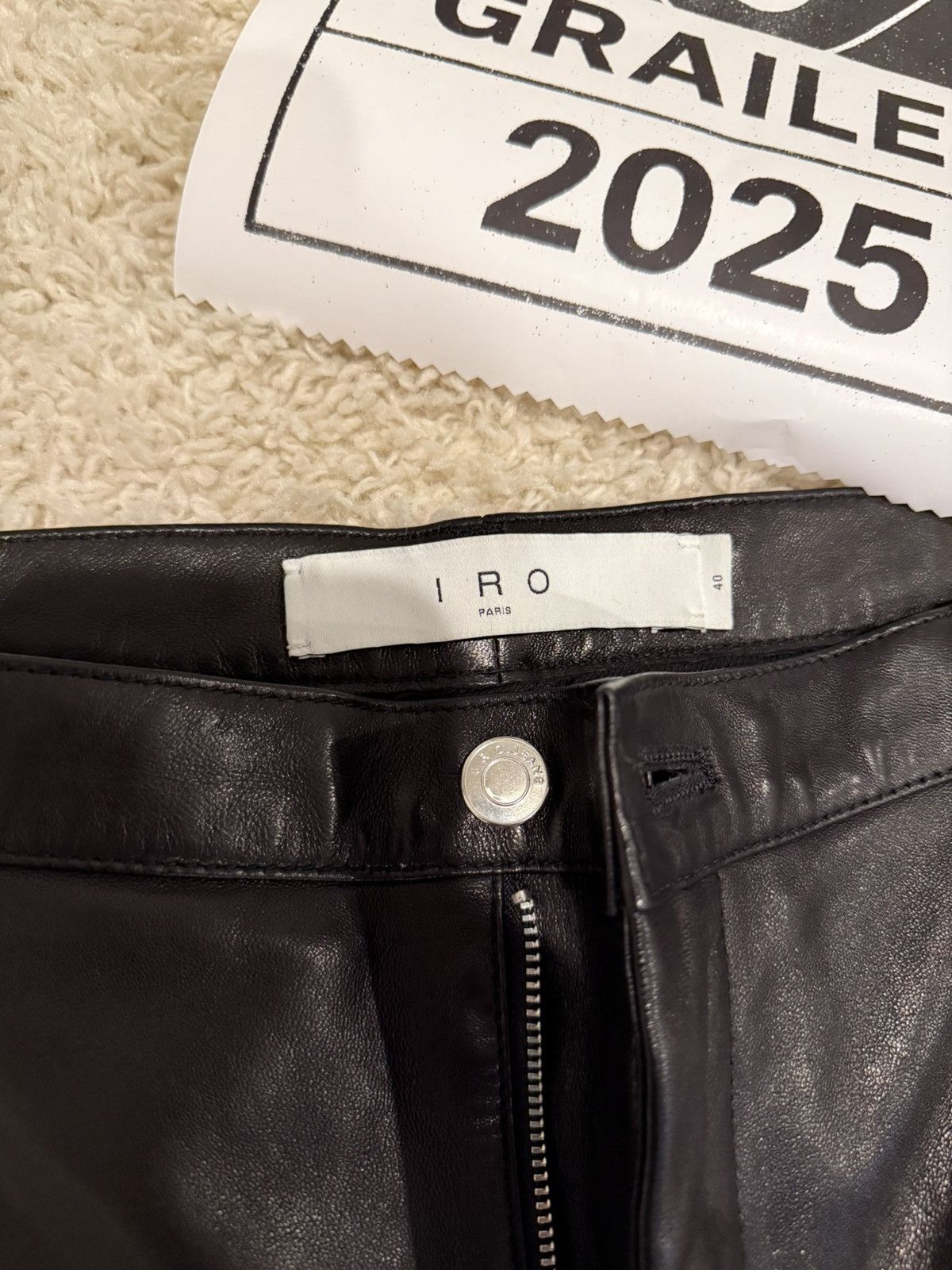 Iro IRO Paris Lamb Leather Boot Cut Pants Size US 30 / EU 46 - 7 Thumbnail