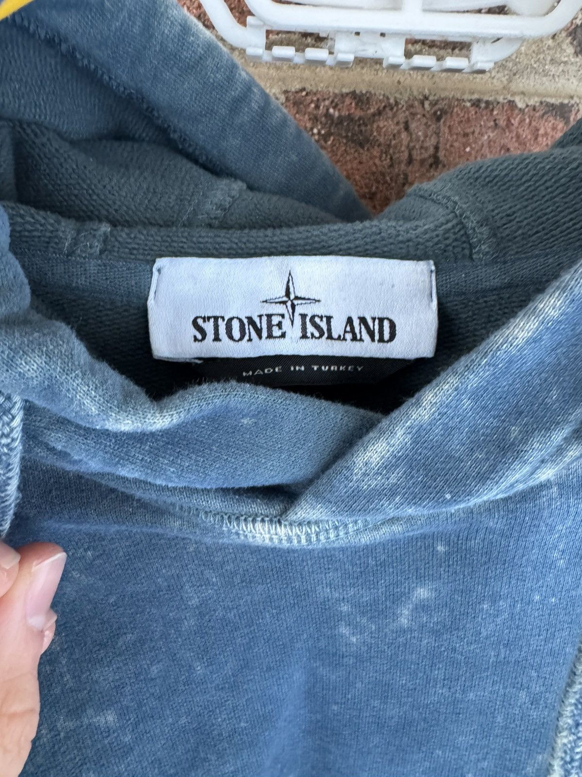 Stone Island Stone Island off dye blue-green hoodie Size US L / EU 52-54 / 3 - 4 Thumbnail