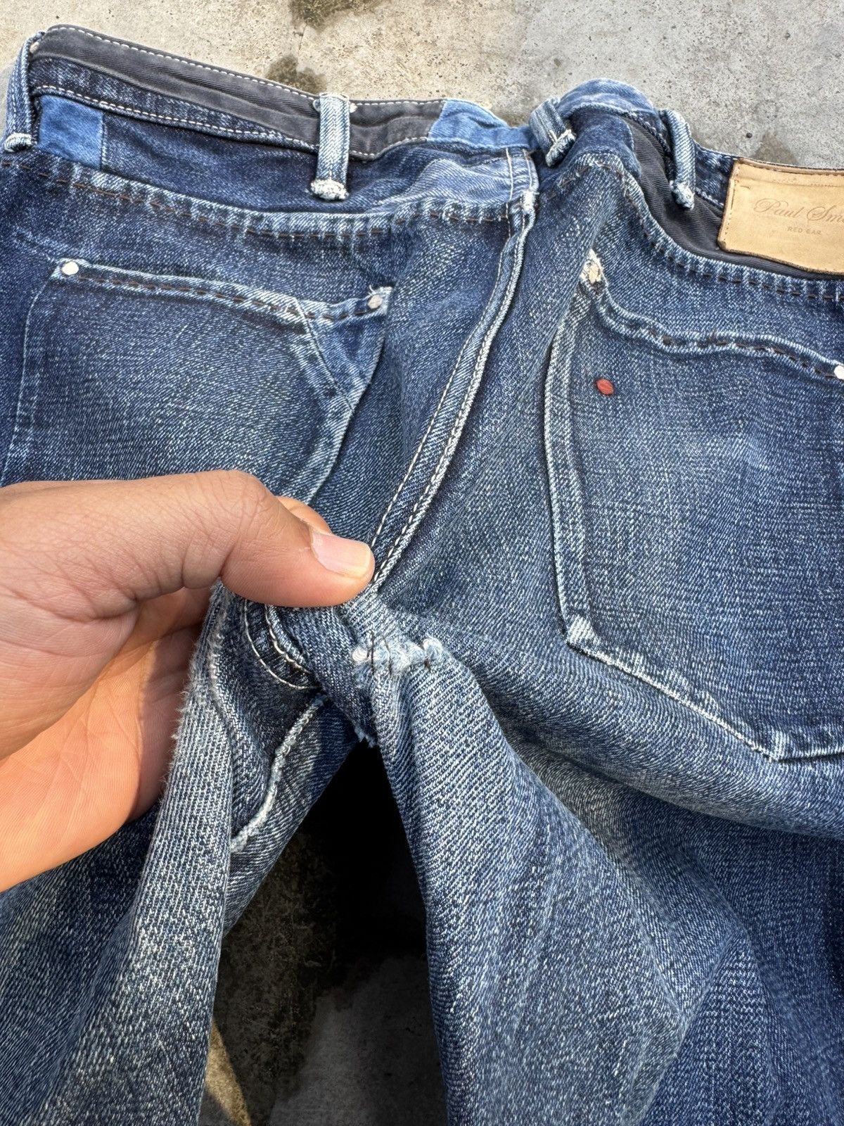 Japanese Brand Paul Smith Red Ear Selvedge Patchwork Selvedge Size US 33 - 10 Thumbnail