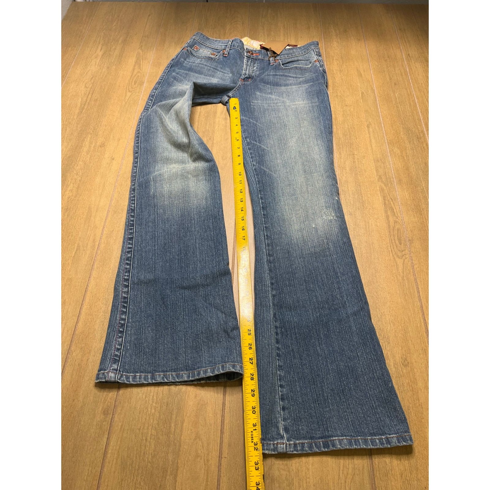 Vintage Vintage Bongo Flare Jeans Womens Size 11 Y2K Low Rise Size 31" - 8 Thumbnail