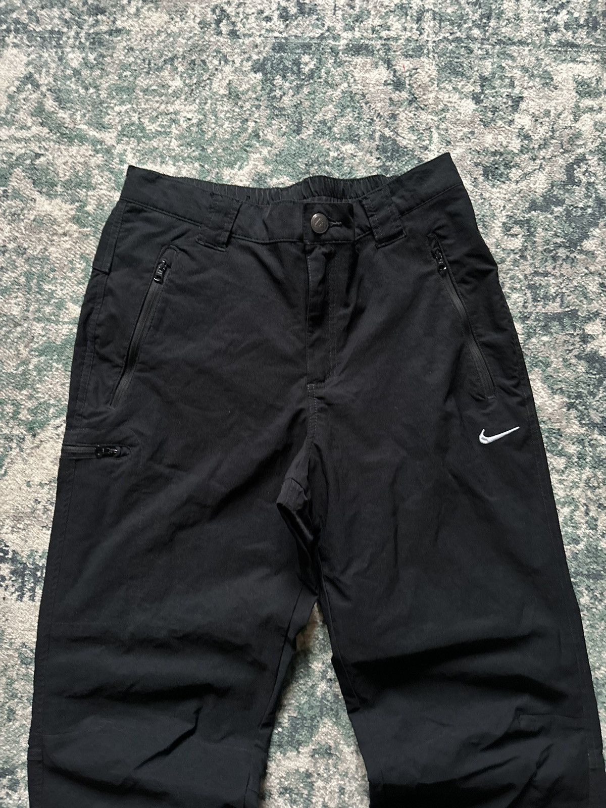 Nike VINTAGE NIKE SWOOSH TN SKEPTA STYLE FLARED NYLON TRACK PANTS Size US 32 / EU 48 - 2 Thumbnail