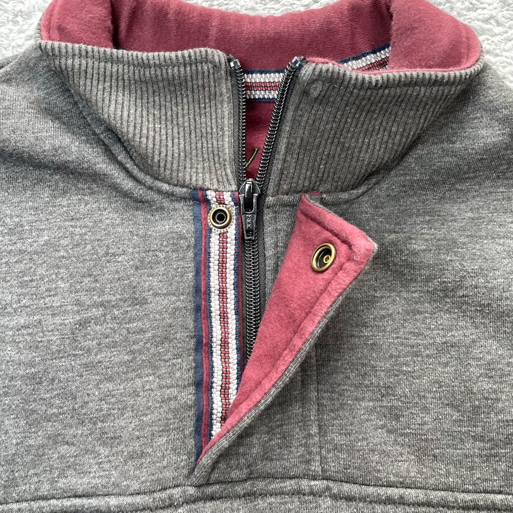 Orvis Orvis Sweatshirt Mens Medium Gray Cotton Mock Neck Quarter Zip Hiking Fishing Size US M / EU 48-50 / 2 - 4 Thumbnail