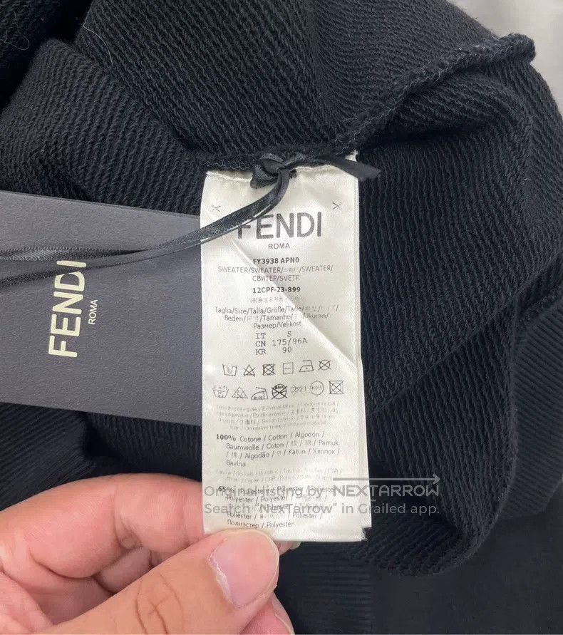 Fendi Fendi Black Pocket FF Monogram Logo Hoodie Size US S / EU 44-46 / 1 - 4 Thumbnail