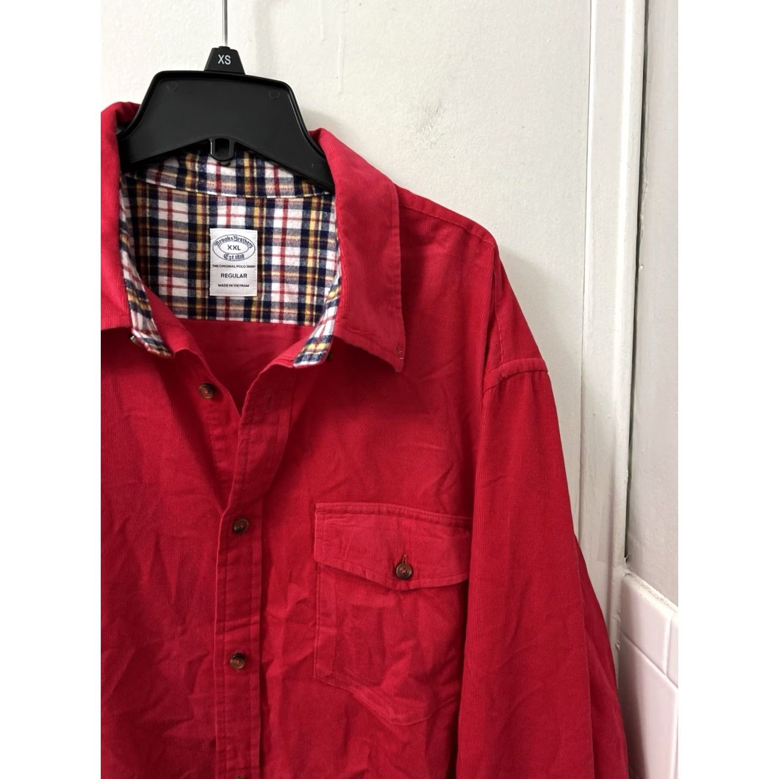 Brooks Brothers Brooks Brothers Corduroy Button-Up Shirt 2XL Red L/S Regular Mens Size US XXL / EU 58 / 5 - 4 Thumbnail