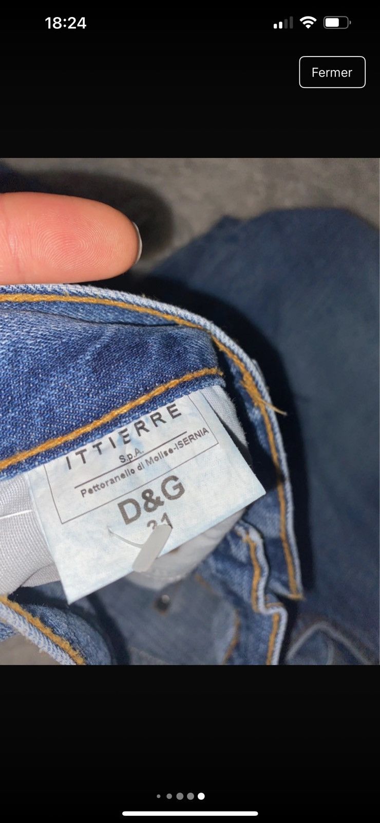 Dolce & Gabbana DOLCE & GABBANA y2k Low-Rise Destroyed Logo Jeans Size 31" - 8 Thumbnail