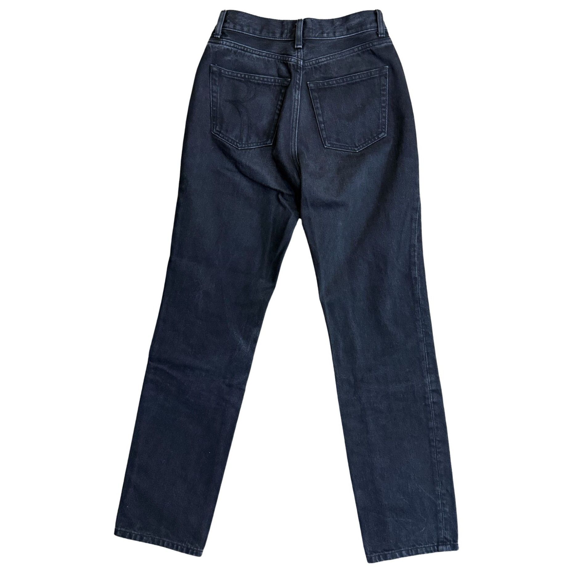 Rouje Rouje Paris Germain Black Denim Straight Leg Jeans EUC $210 Size 42" / US 20 - 4 Thumbnail