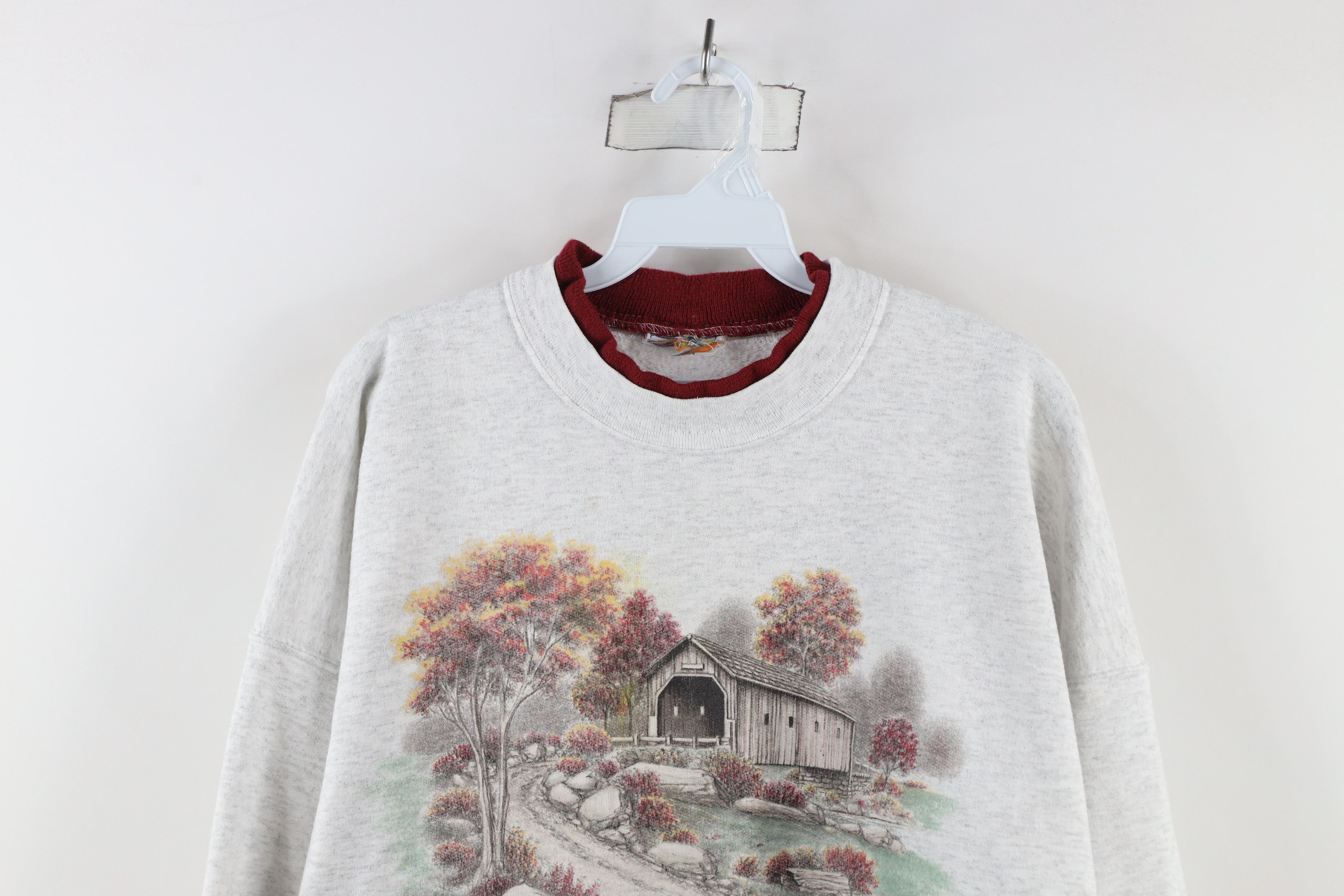 Vintage Vintage 90s Country Primitive Country Road Sweatshirt USA Size 3XL / US 20-22 - 2 Thumbnail