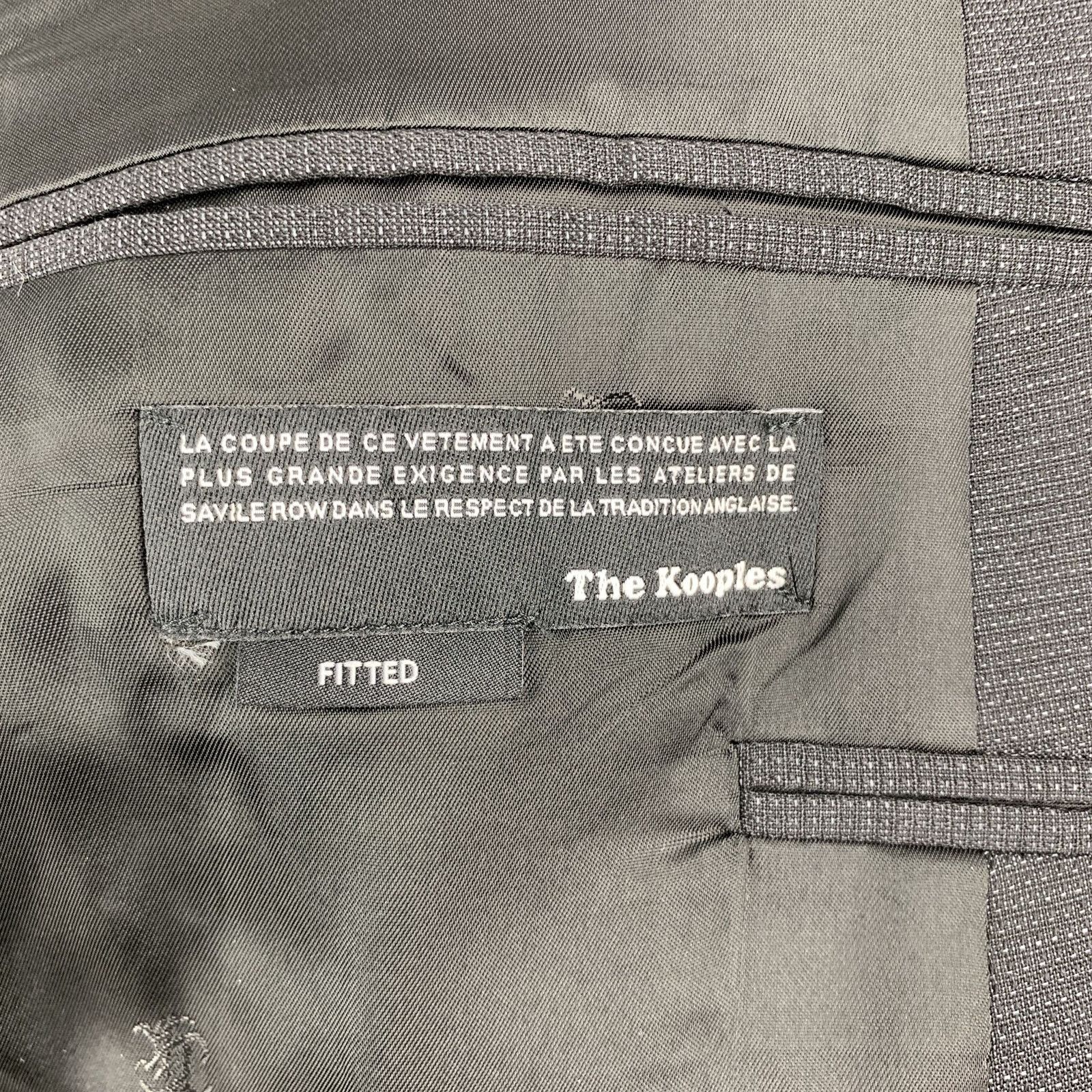 The Kooples THE KOOPLES Black Wool Peak Lapel Sport Coat 42 Size 42R - 6 Thumbnail