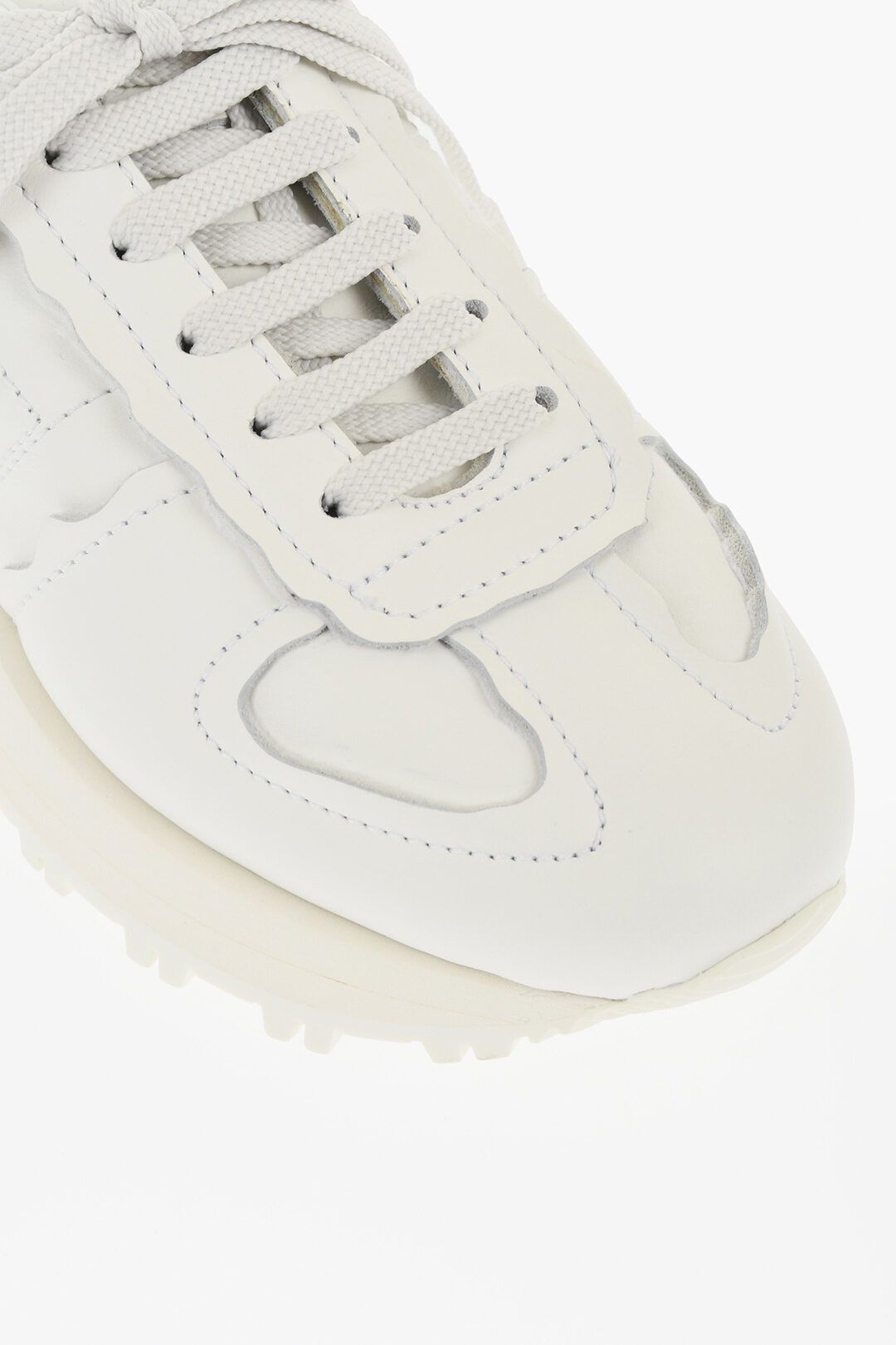 Maison Margiela og1mm1125 Leather Low-Top Sneakers in White Size US 5 / IT 35 - 4 Thumbnail