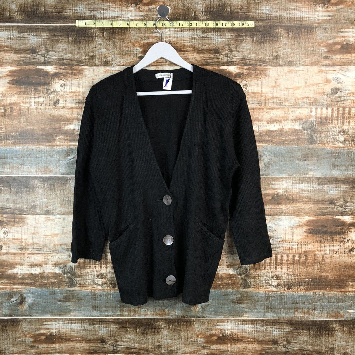 Vintage Cosa Nostra japan vintage Black Cardigan Knitwear #A2507 Size US L / EU 52-54 / 3 - 1 Thumbnail