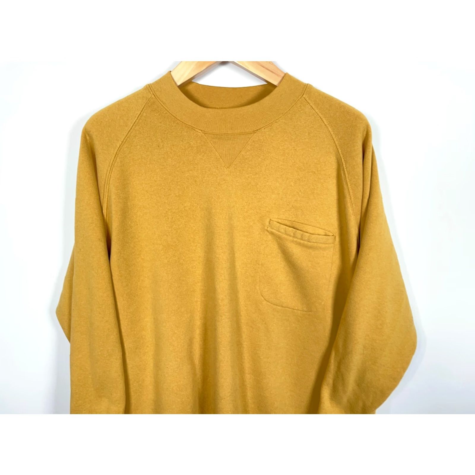 Vintage VINTAGE Sweatshirt Main Selling Point: Pocket Crewneck Raglan Sleeves 90s Brown Yellow XL Mens Pullover Lightweight 80s 90s Retro Pockets Mens Size US XL / EU 56 / 4 - 4 Thumbnail