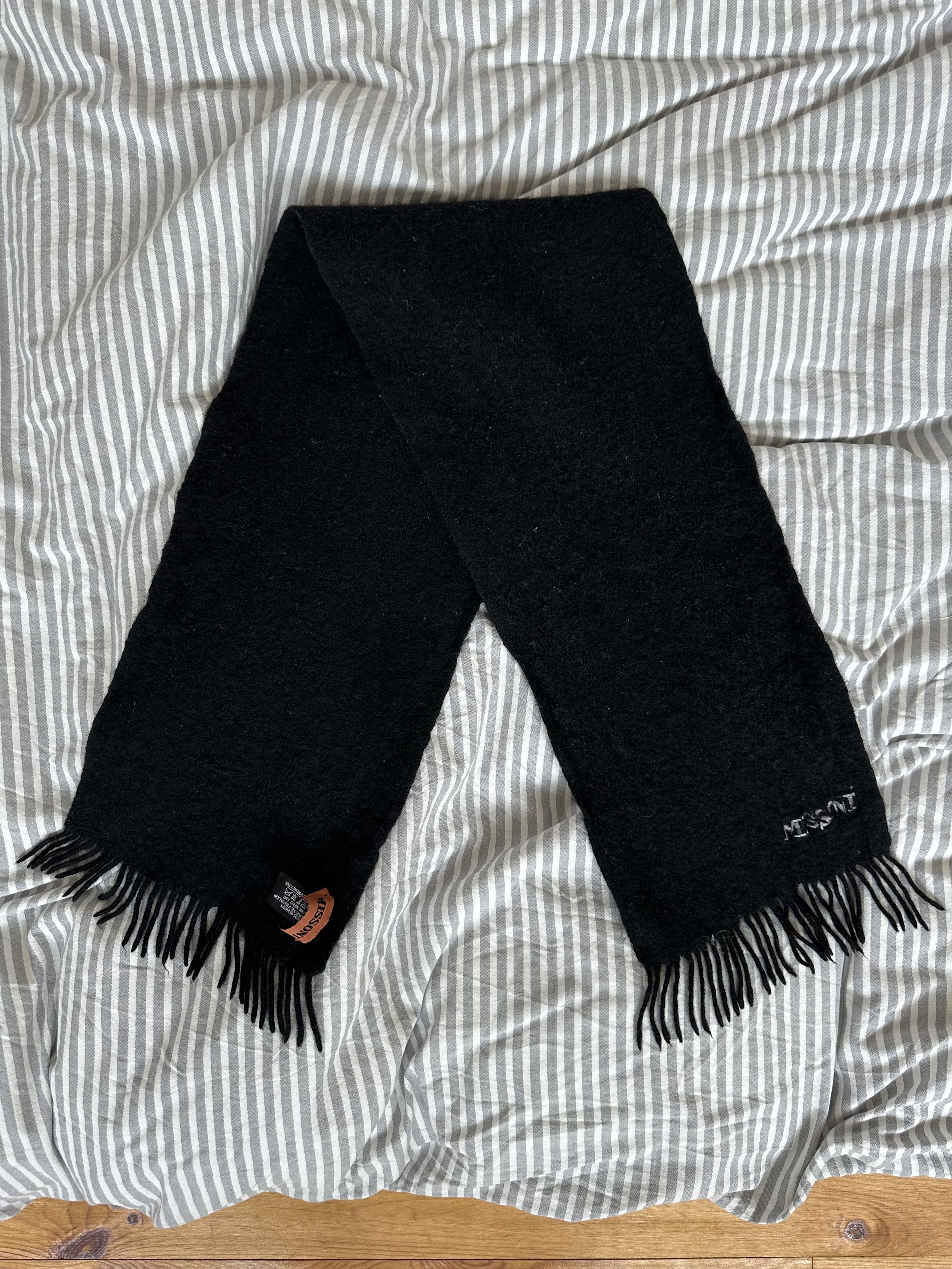 Missoni Missoni Black Wool Scarf Made In Italy Size ONE SIZE - 1 Thumbnail