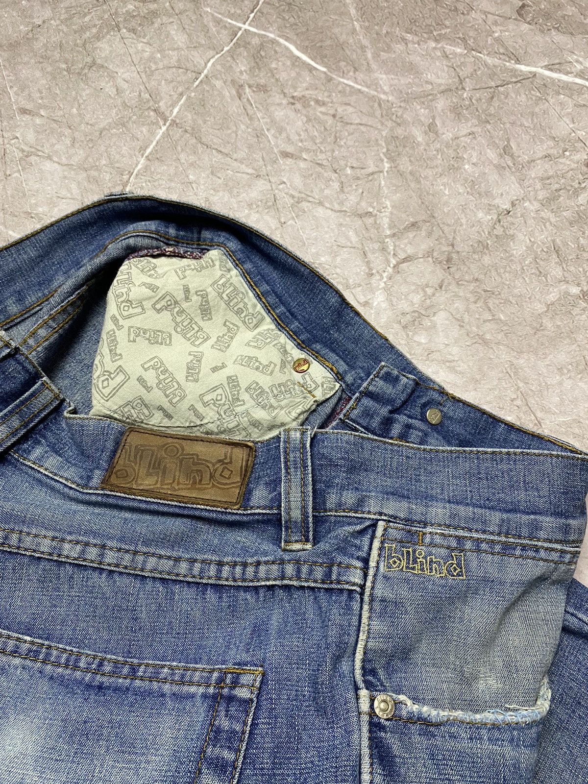 Hook-Ups × Shorty's Skateboards × Vintage Vintage 90s Blind Skateboards Reaper Baggy Jeans Size US 32 / EU 48 - 10 Thumbnail