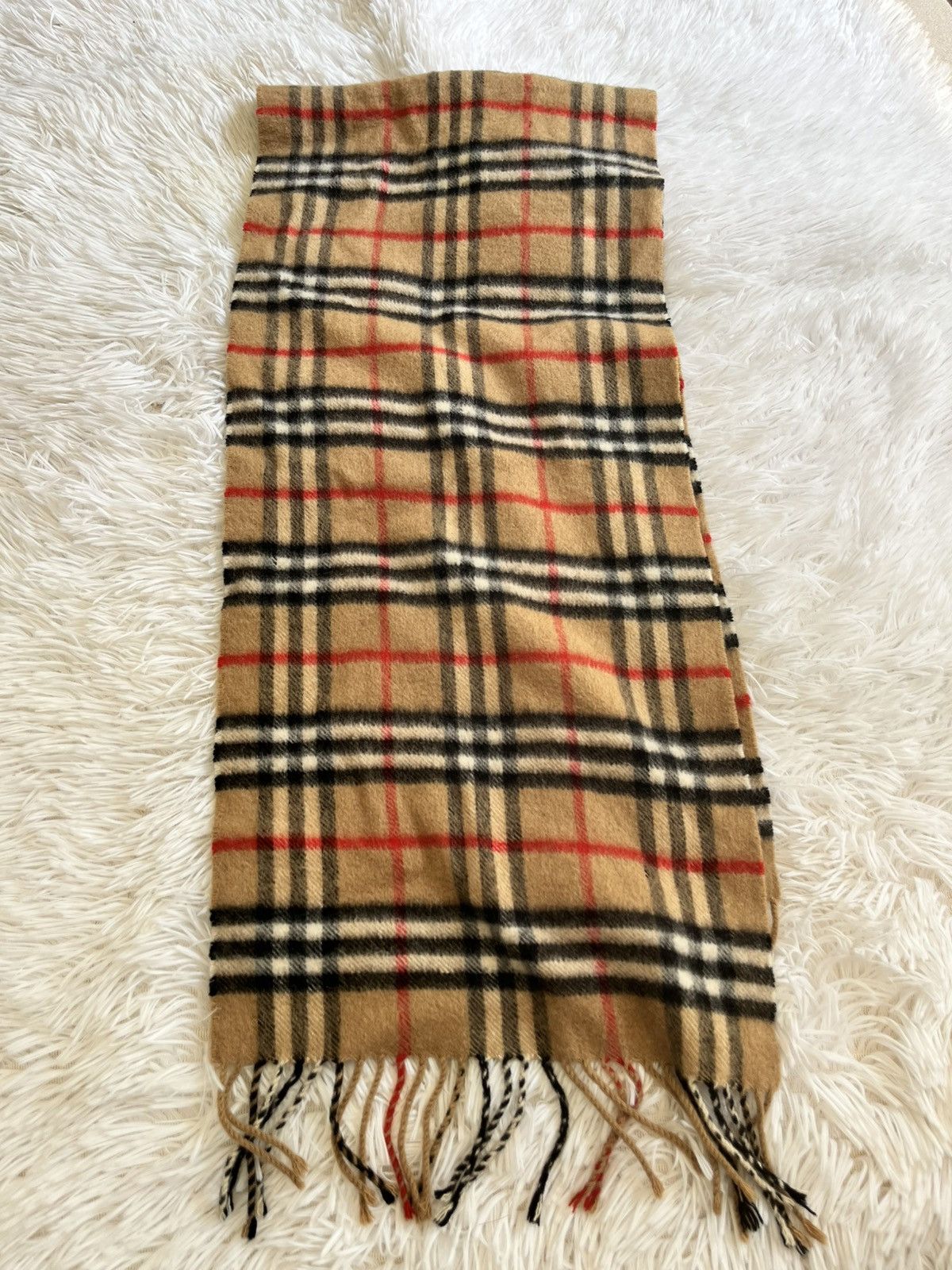 Burberry VTG BURBERRY WOOL SCARF NOVA PLAID Size ONE SIZE - 3 Thumbnail