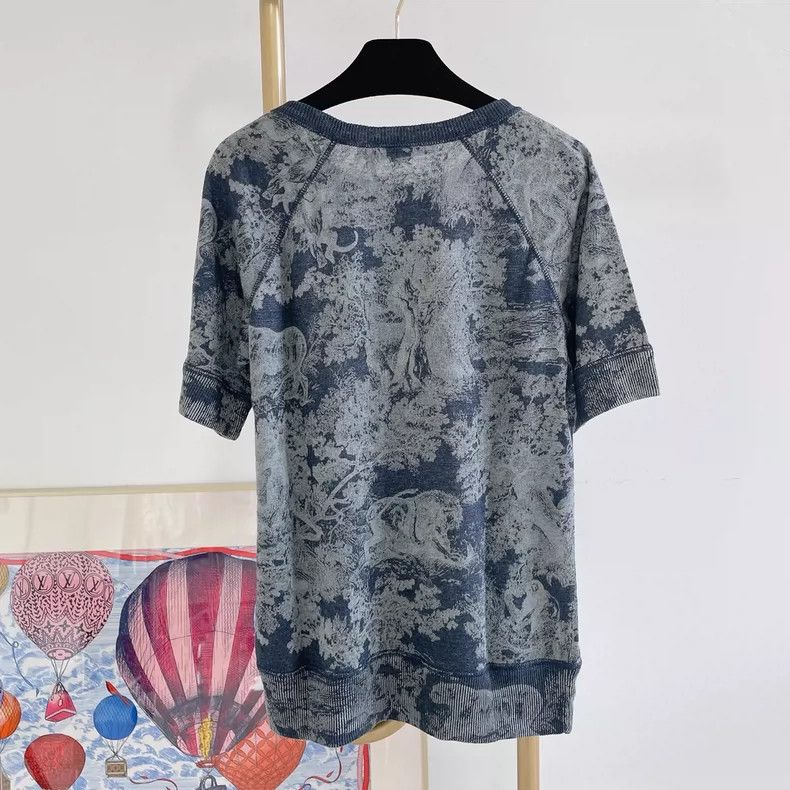 Dior Dior Gray printed knitted short sleeves Size XS / US 0-2 / IT 36-38 - 2 Thumbnail