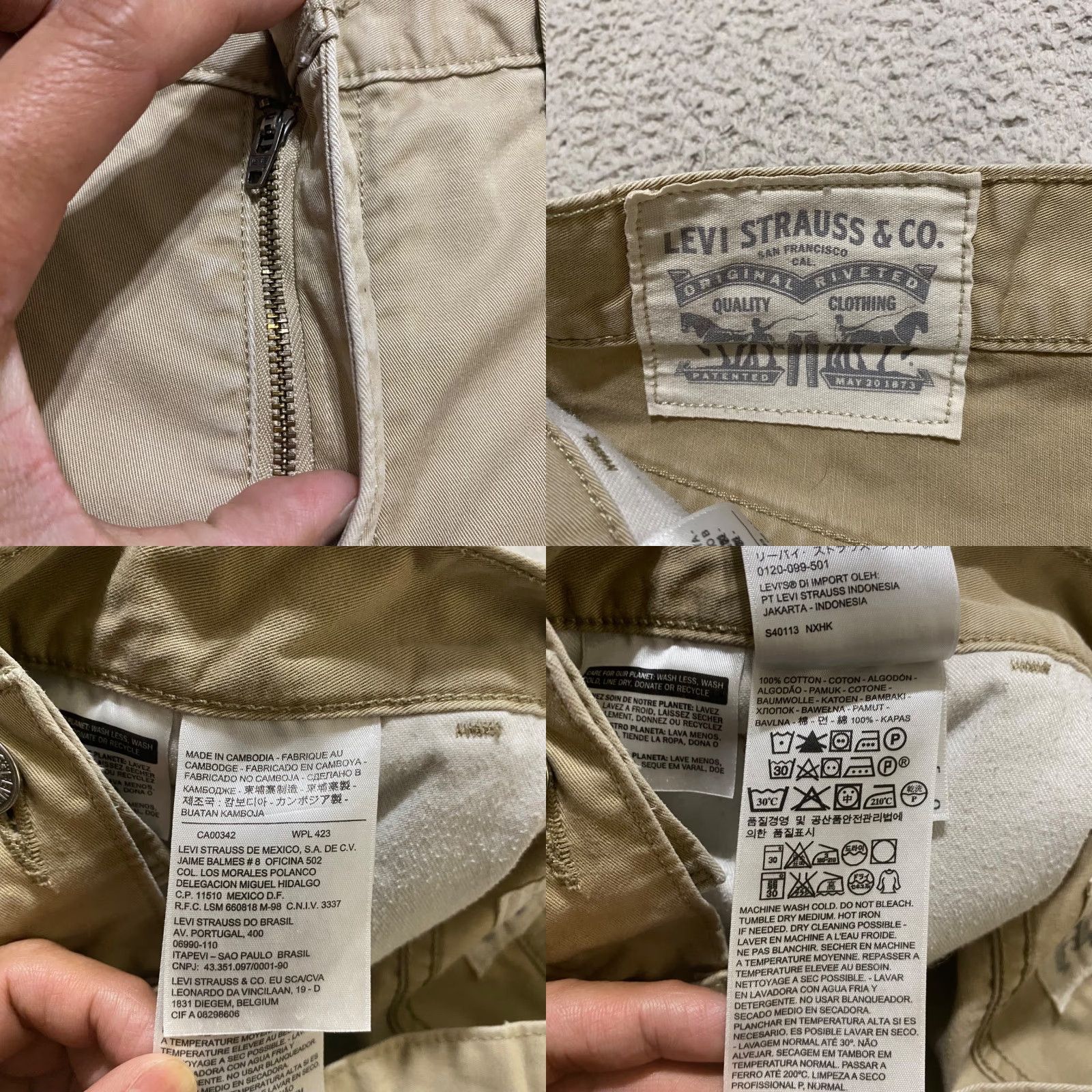 Levi's Levi's Jeans 30x32 Beige Slim Straight Mid Rise Denim 5-Pocket Mens Medium Wash 1847 Size US 30 / EU 46 - 8 Thumbnail