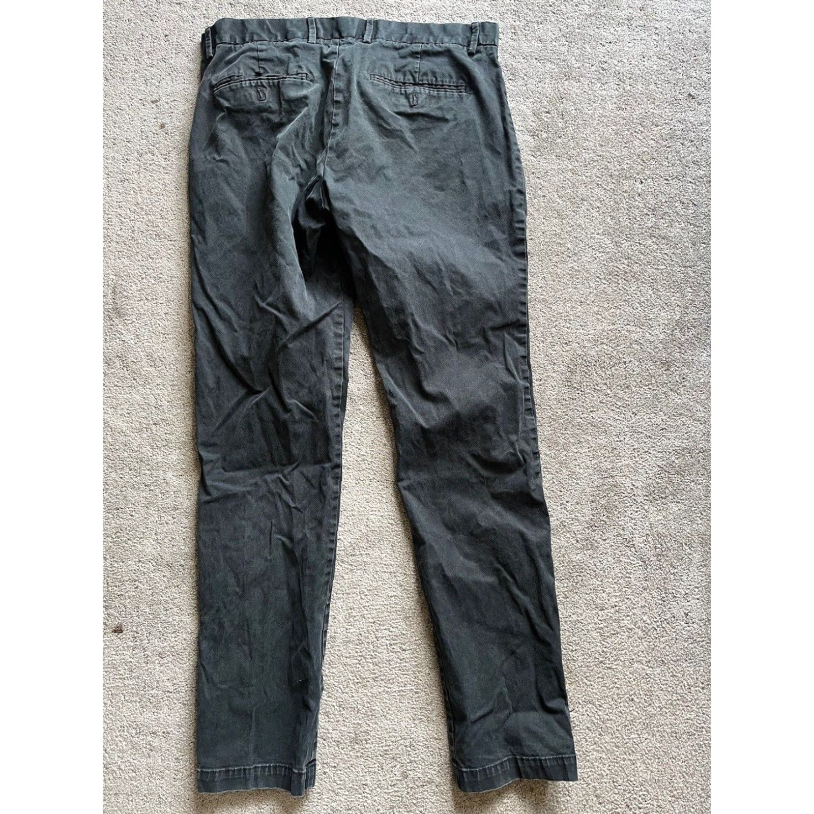 Gap Gap Men’s Chino Pants Size 34x34 Slim Fit Black Casual Cotton Skinny Flat Front Size US 34 / EU 50 - 3 Thumbnail