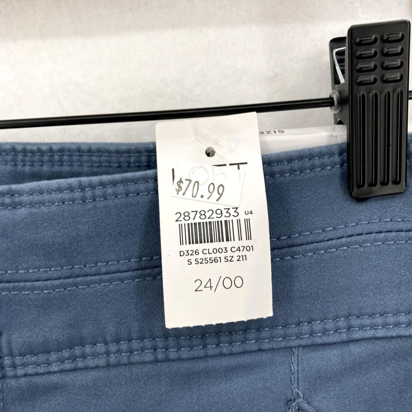 Loft VINTAGE LOFT Pants Womens 24/00 Blue High Waist Skinny Stretch Zip Pockets Slim Size 24" / US 00 / IT 34 - 4 Thumbnail