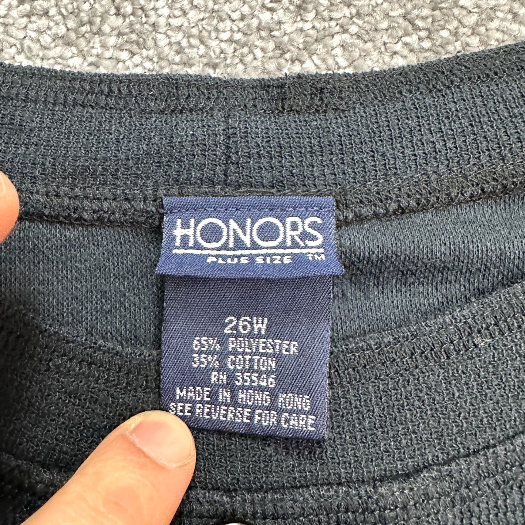 Vintage Honors Plus Size Cardigan Sweater Women 26W Navy Blue Button Up Lightweight Knit Size 4XL / US 24-26 - 4 Thumbnail