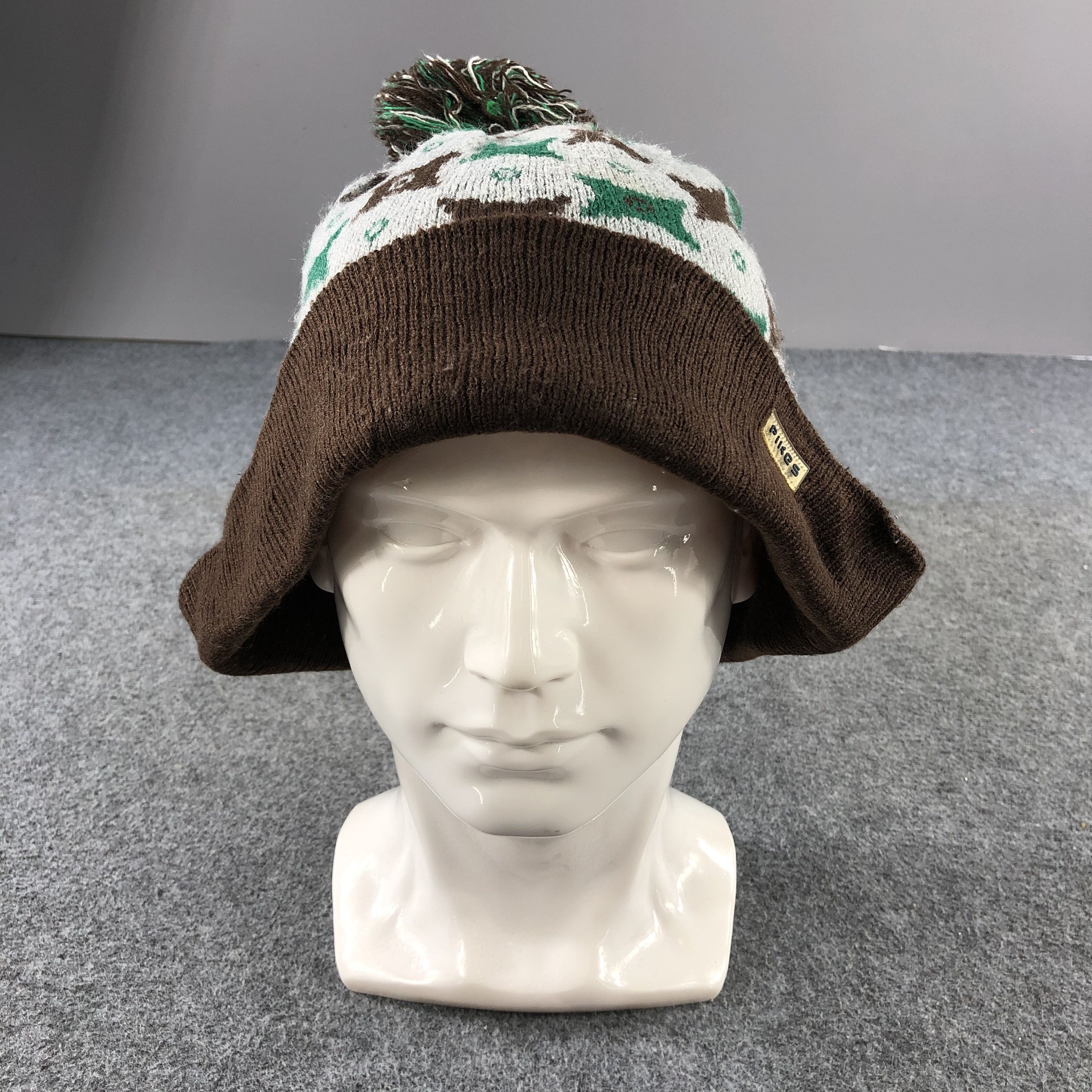 Vintage Pikes Bobble Slouchy Beanie Snowcap Snow Hat B465 Size ONE SIZE - 2 Thumbnail