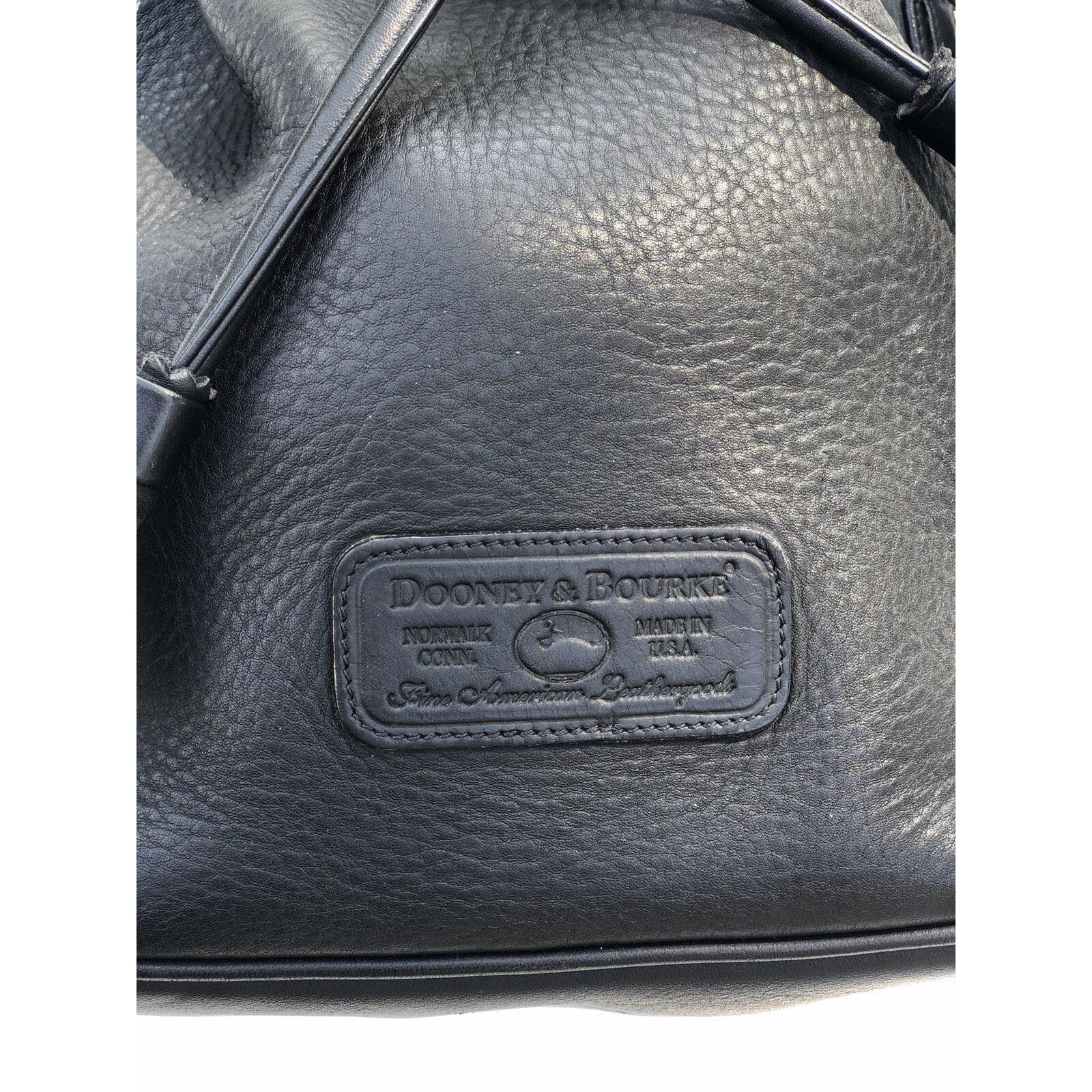 Dooney & Bourke Dooney And Bourke Black Leather Drawst Crossbody Bag B000538 Size ONE SIZE - 5 Thumbnail