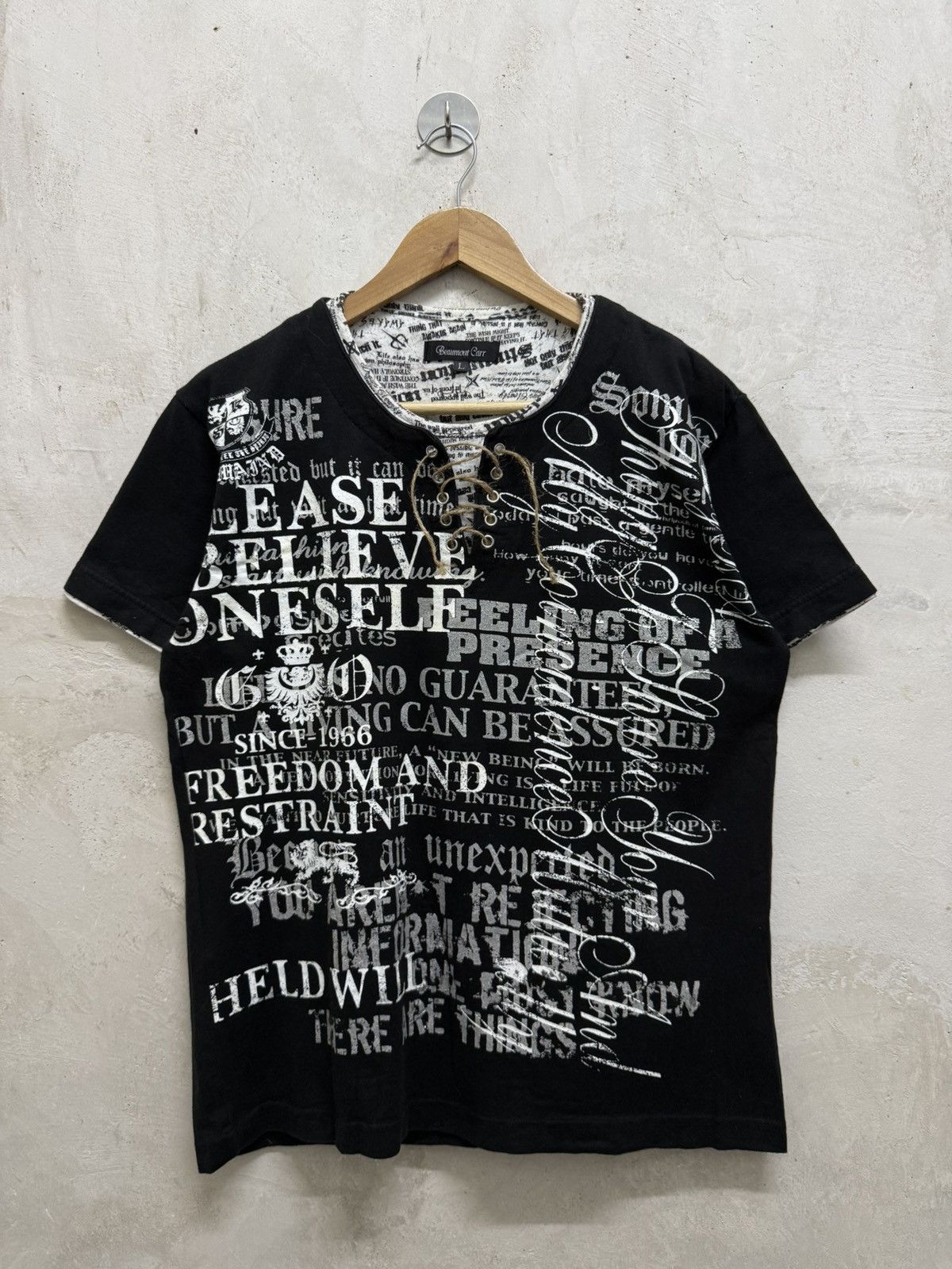 14th Addiction Beaumont Carr Laces Wild Poems Double Layer Gothic Tees Size US M / EU 48-50 / 2 - 1 Thumbnail