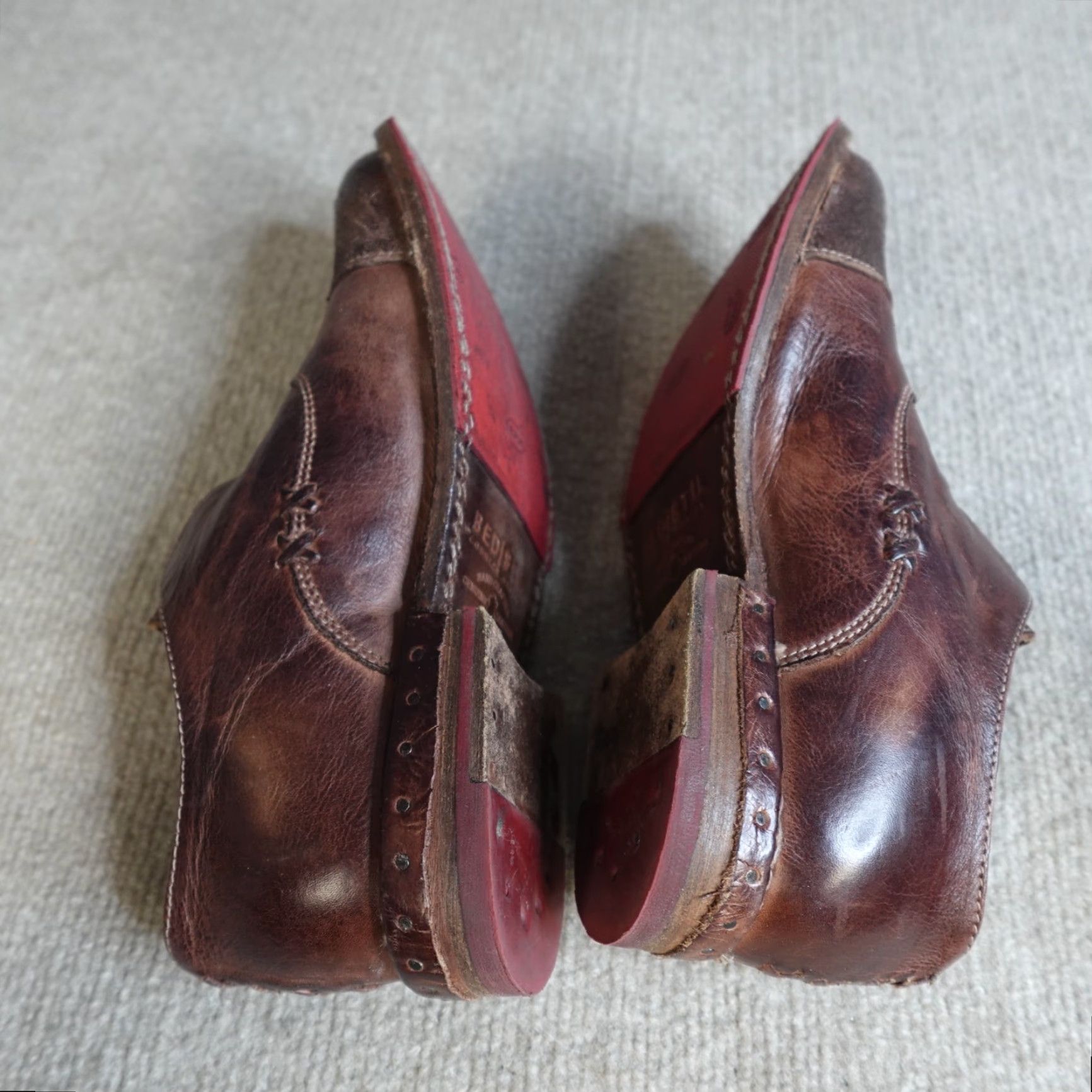 Bed Stu Bed Stu Womens Shoes 7 Brown Cap Toe Oxfords Cobbler Series Handcrafted Slip-On Flat Leather Brown Womens Shoes 7 Cap Toe Size ONE SIZE - 2 Thumbnail