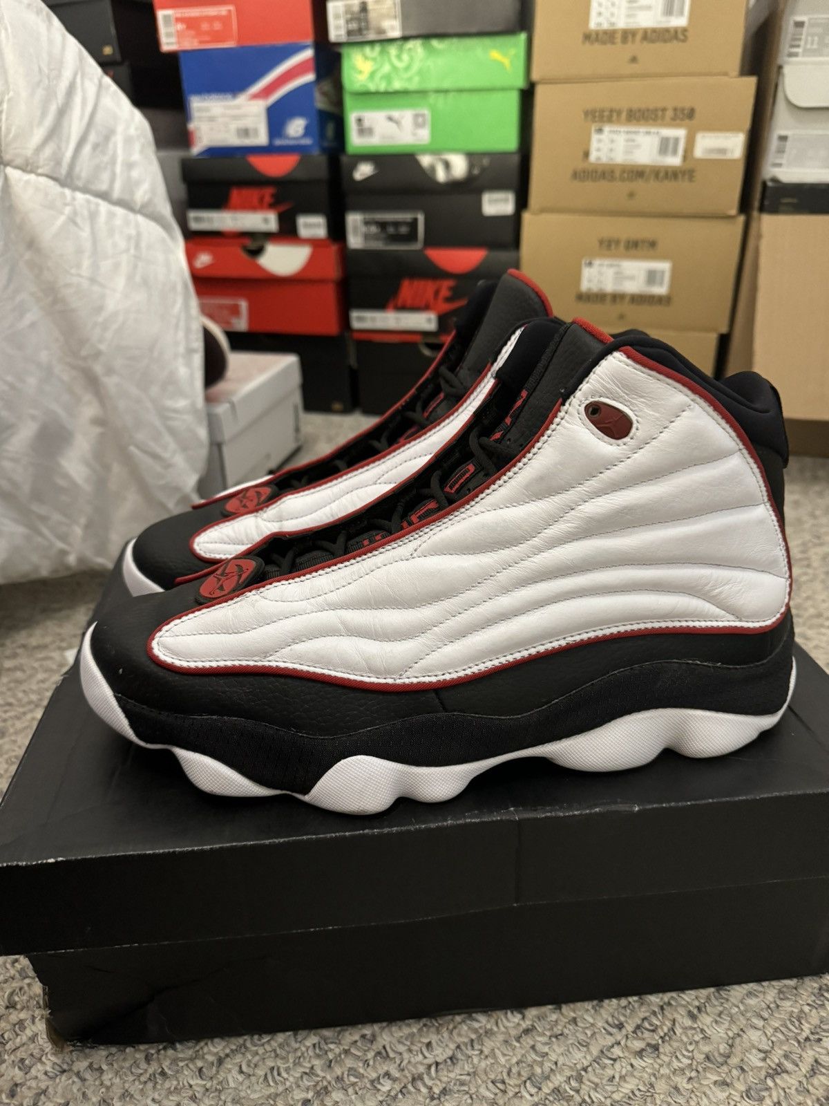 Jordan Brand Jordan Pro Strong “ Black Varsity Red” Size US 12 / EU 45 - 3 Thumbnail