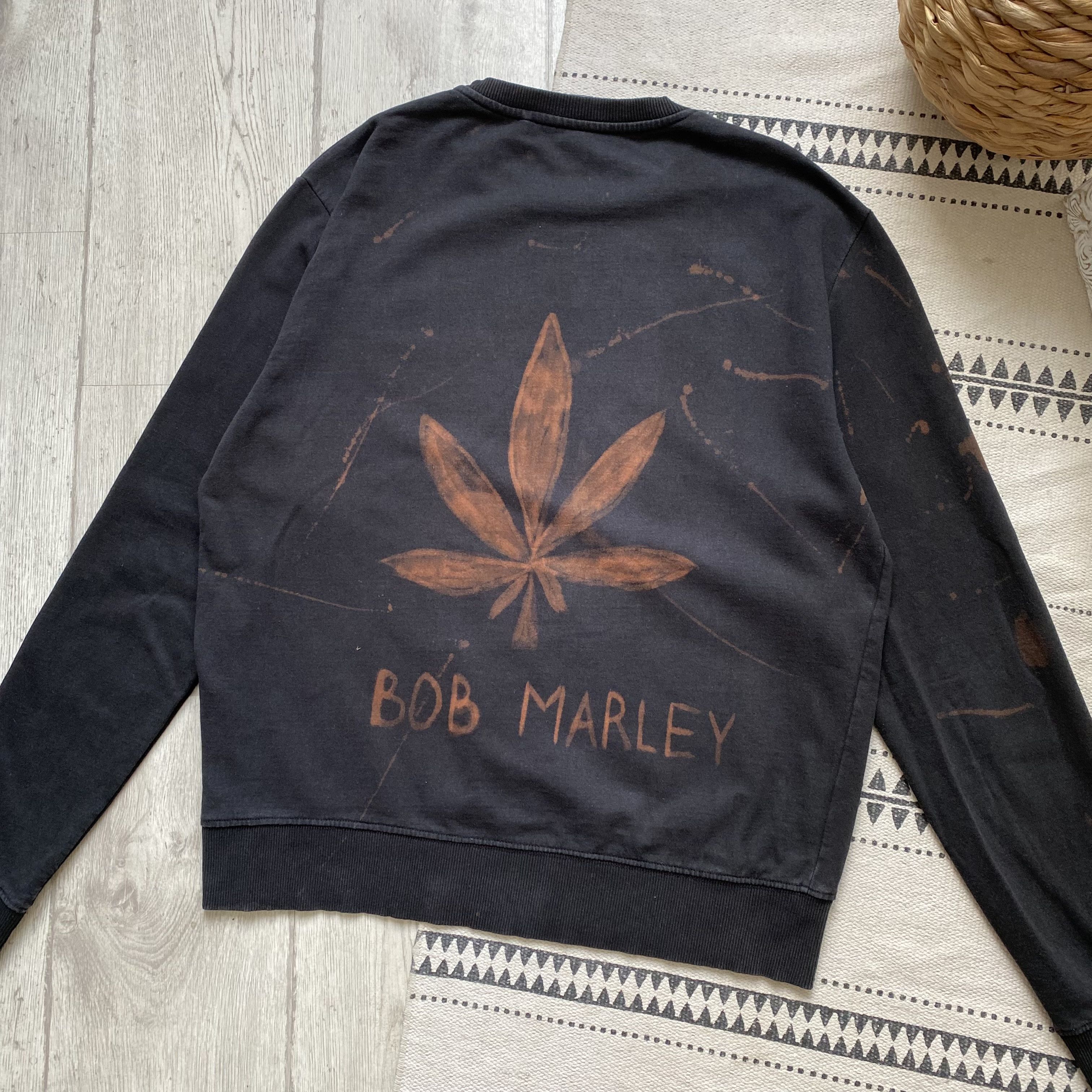 Bob Marley ☘️Custom Bob Marley Rasta big logo vintage sweatshirt Size US M / EU 48-50 / 2 - 2 Thumbnail