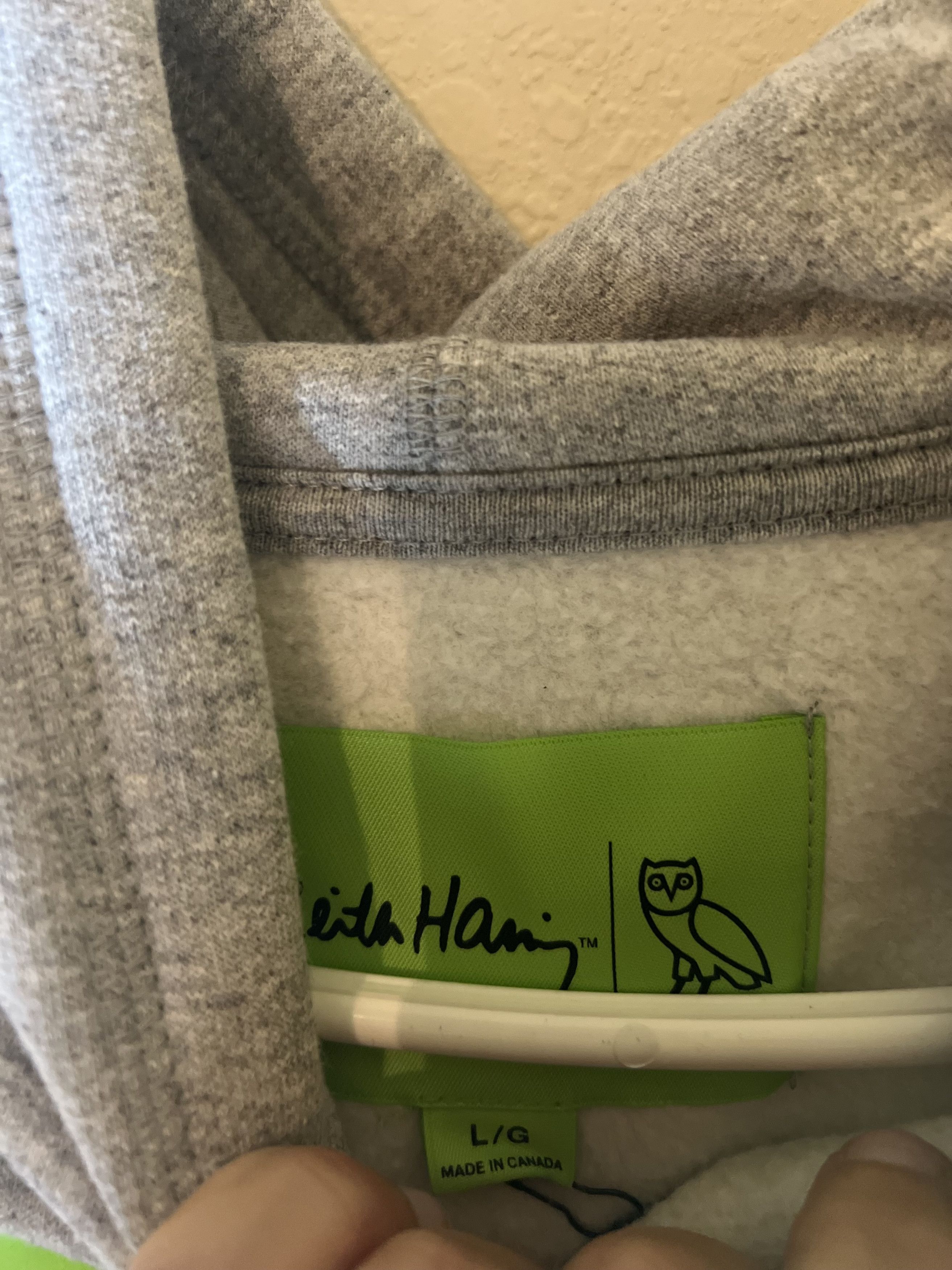 Keith Haring × October's Very Own OVO x Keith Haring Hoodie Heather Grey Size US L / EU 52-54 / 3 - 8 Thumbnail